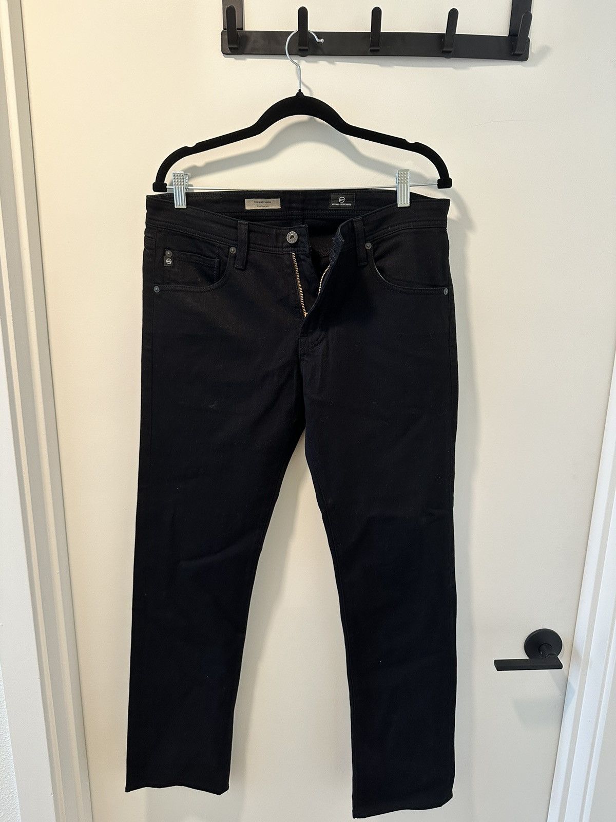 AG Adriano Goldschmied AG, Matchbox, slim straight black jeans! Size US 32 / EU 48 - 1 Thumbnail