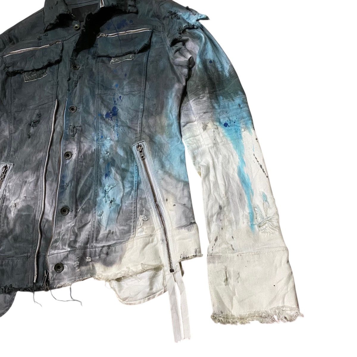 Le Grande Bleu (L.G.B.) Rare!! Le Grande Bleu LGB Burn & Ash Denim Jacket Size US M / EU 48-50 / 2 - 5 Thumbnail