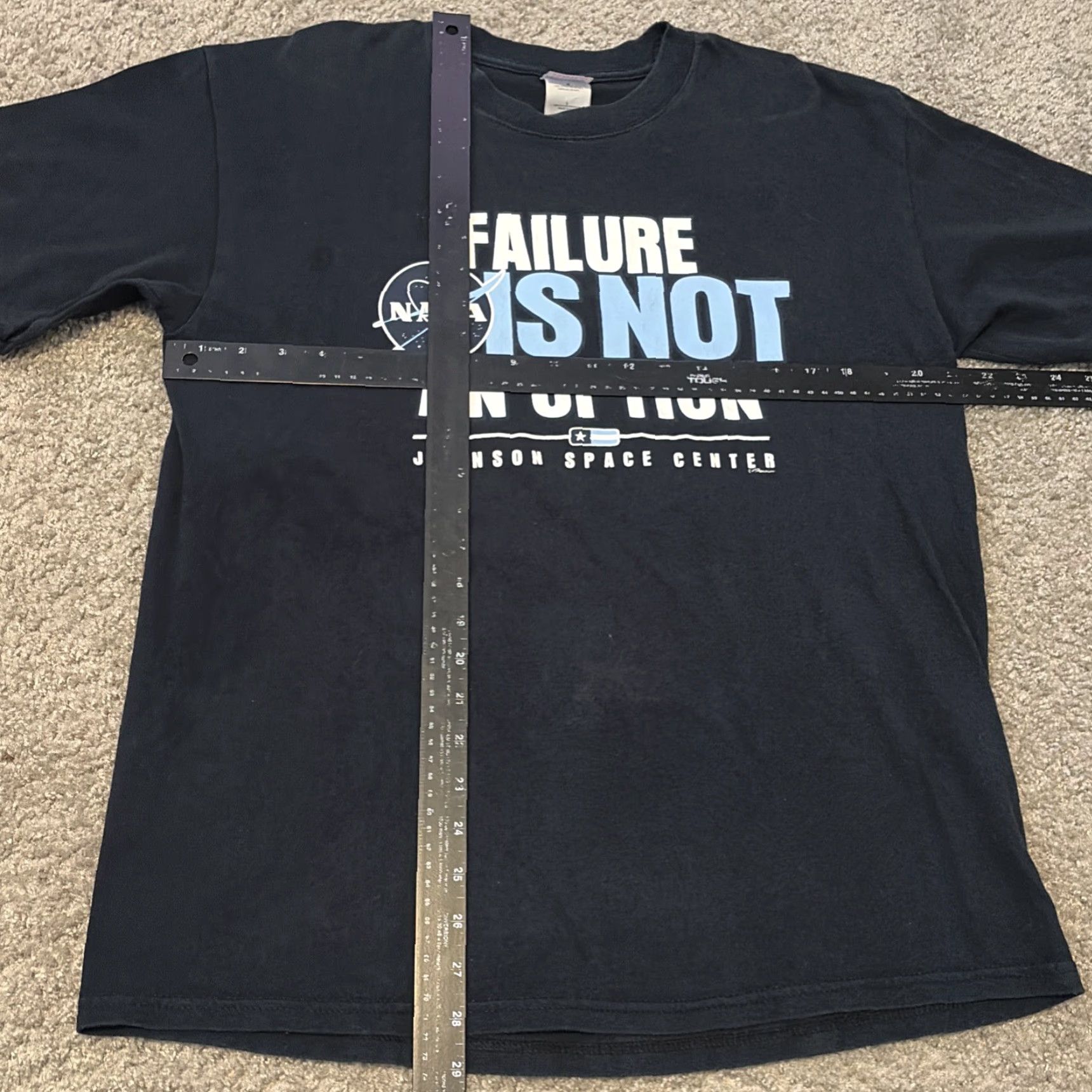 Gildan VINTAGE NASA Failure Is Not An Option Johnson Space Center T-Shirt Large Mens Black 90s Gildan Regular L Size US L / EU 52-54 / 3 - 5 Thumbnail