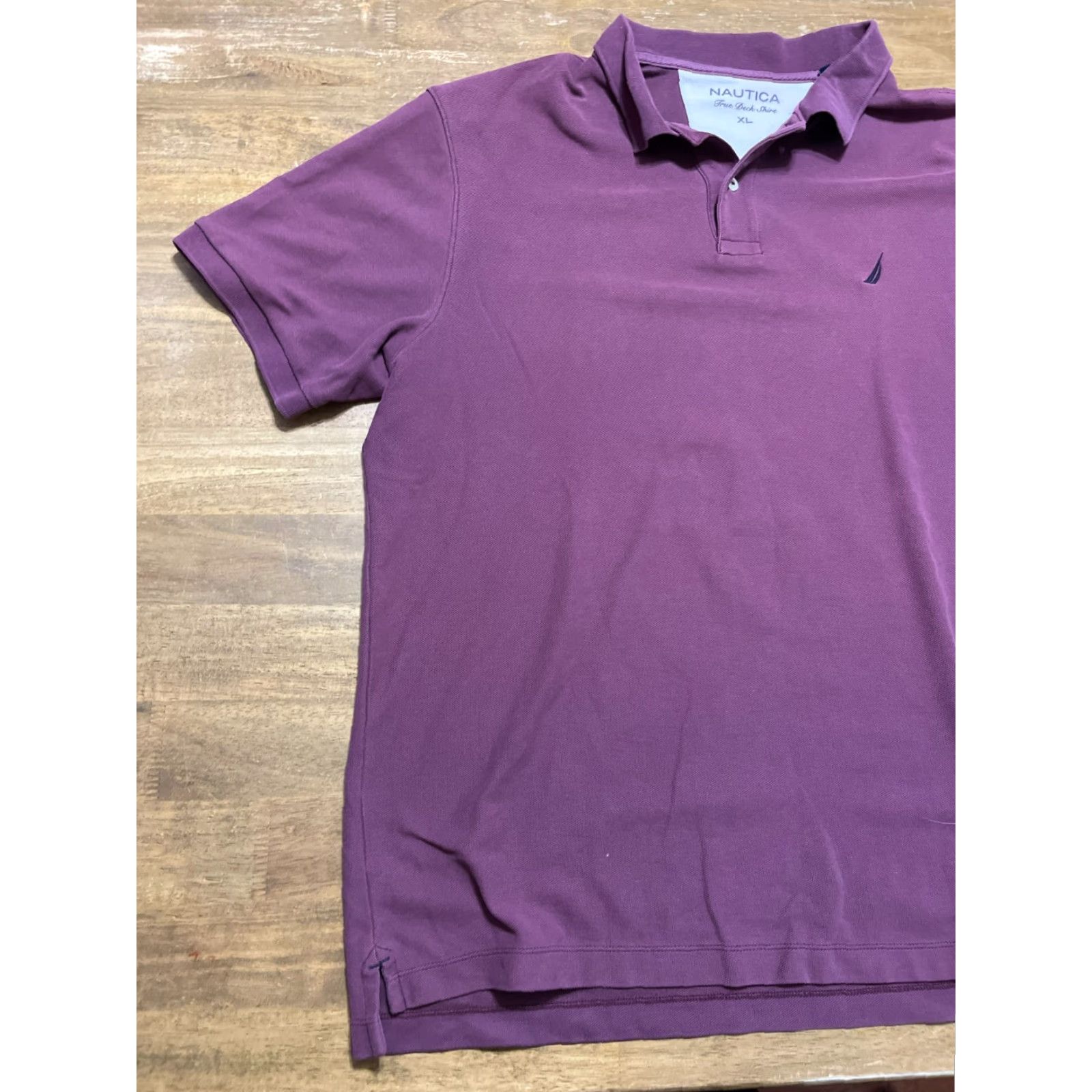 Nautica Nautica Shirt Polo, Men's XL Short Sleeve, Purple, Cotton, Logo, Casual, Travel, Regular fit, Machine Washable, Breathable, Fall Spring Summer, Navy? Size US XL / EU 56 / 4 - 3 Thumbnail