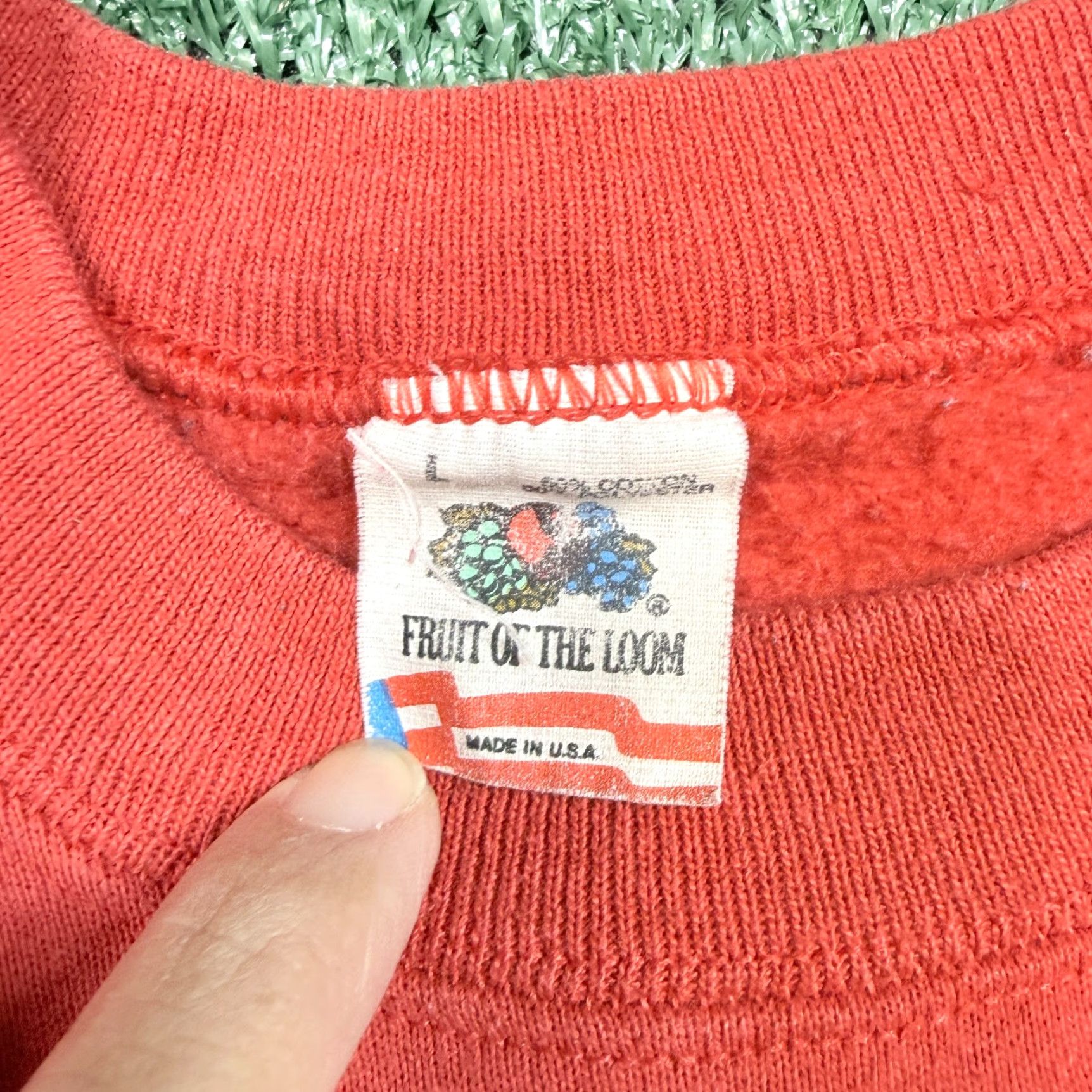 Fruit Of The Loom VINTAGE Fruit of the Loom Randall Pepper Panthers Sweatshirt Mens L Red Crew Neck Knit Pullover Sweatshirt Mens Size US L / EU 52-54 / 3 - 2 Thumbnail