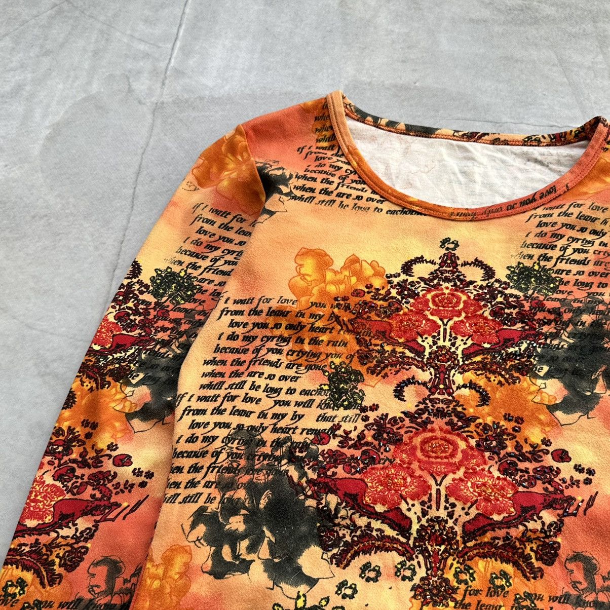 Hysteric Glamour × Undercover 00s Jean Paul Gaultier Style Long Sleeve T Shirt Tee Y2K JPG Size S / US 4 / IT 40 - 11 Thumbnail