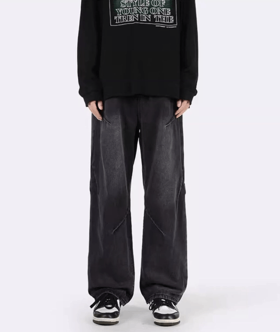 Japanese Brand × Vintage Men's wide-leg loose straight patchwork jeans y2k Size US 32 / EU 48 - 1 Thumbnail