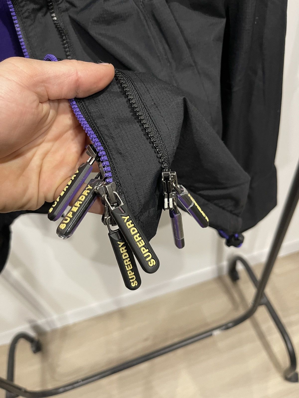 Superdry Superdry Arctic Windcheater Jacket Zip Purple Fleece Lined Size XL / US 12-14 / IT 48-50 - 4 Thumbnail