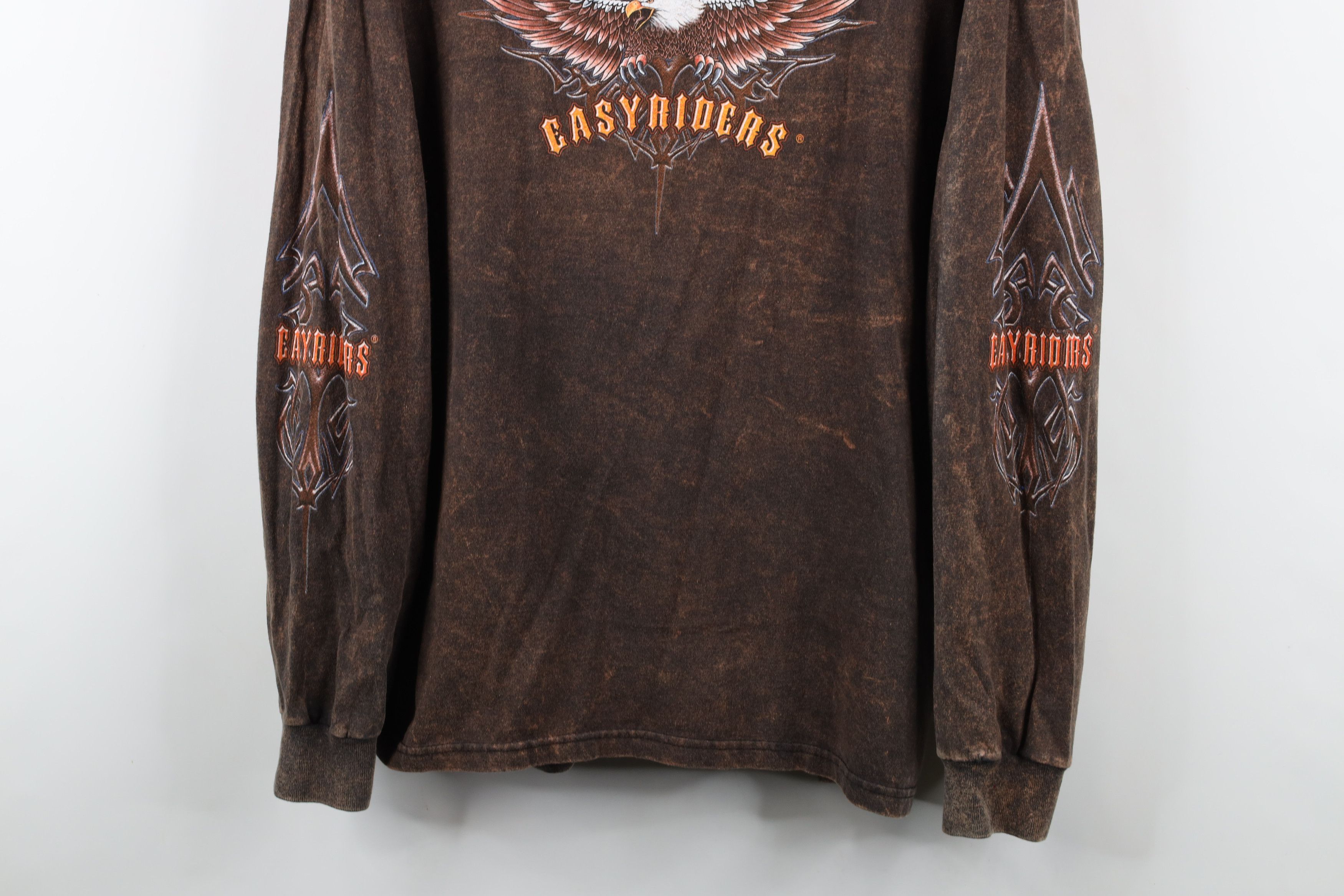 Vintage Vintage 90s Y2K Easyriders Tribal Eagle Long Sleeve T-Shirt Size US XXL / EU 58 / 5 - 3 Thumbnail
