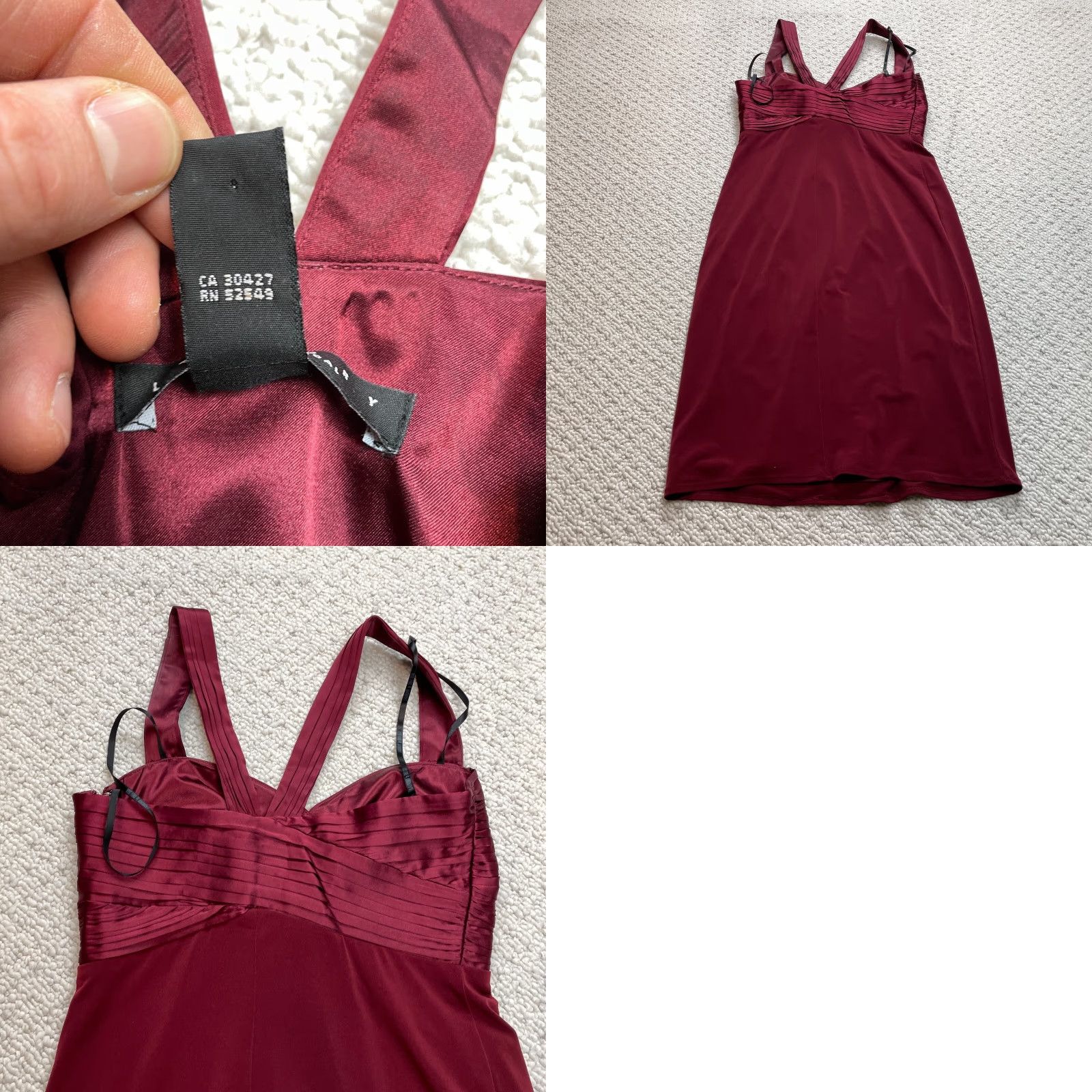 Laundry by Shelli Segal Laundry by Shelli Segal Dress Gown Womens 6 Red Sleeveless Midi Silk Insert Size M / US 6-8 / IT 42-44 - 8 Thumbnail