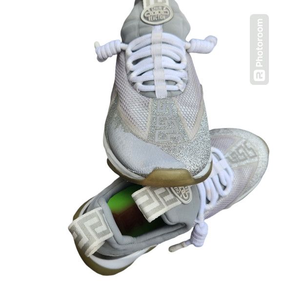Versace Versace Silver Spackle Chain Reaction sneakers size 37.5 Size US 7.5 / IT 37.5 - 12 Thumbnail