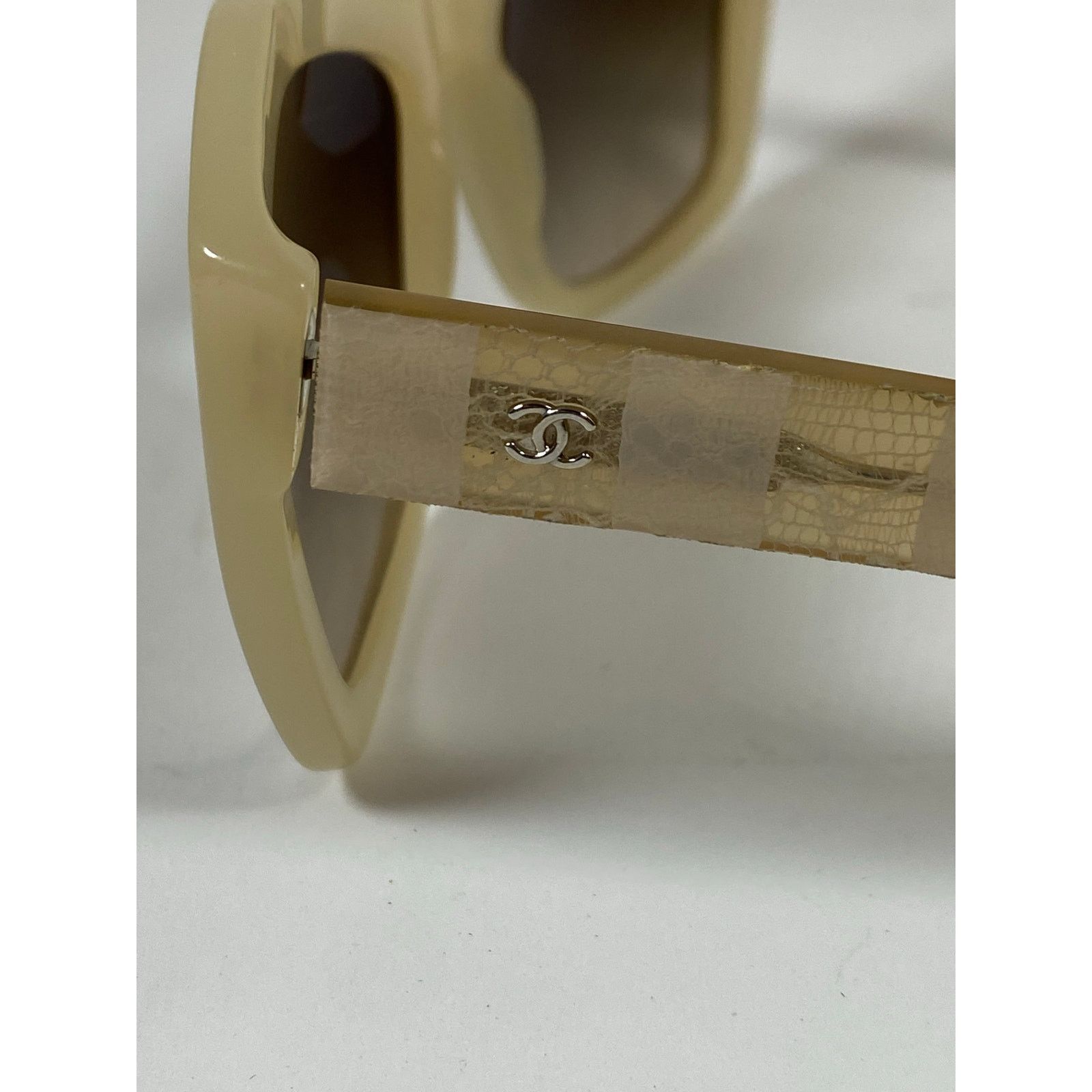 Chanel Chanel 5296 Sunglasses Pale Beige Frame & Gradient Lenses Size ONE SIZE - 4 Thumbnail