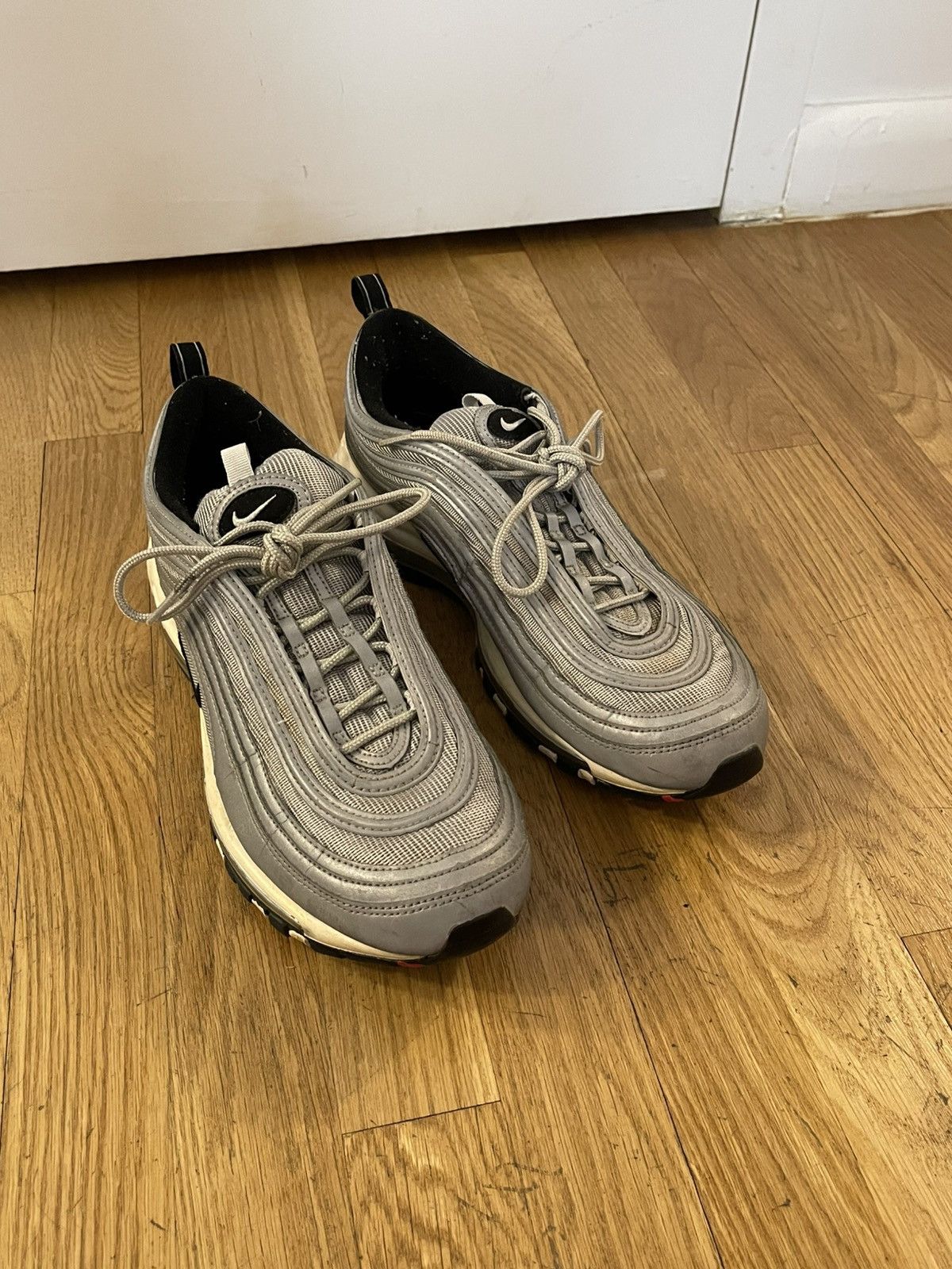 Nike Mike Air Max 97 Premium Reflective Silver Size US 10.5 / EU 43-44 - 2 Thumbnail