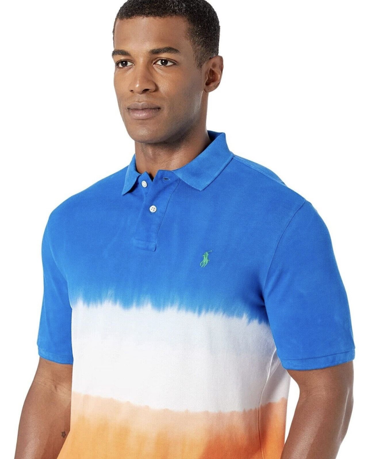 Polo Ralph Lauren Polo Ralph Lauren Men's Blue Classic-Fit Tie-Dye Polo Shirt Size US XL / EU 56 / 4 - 3 Thumbnail