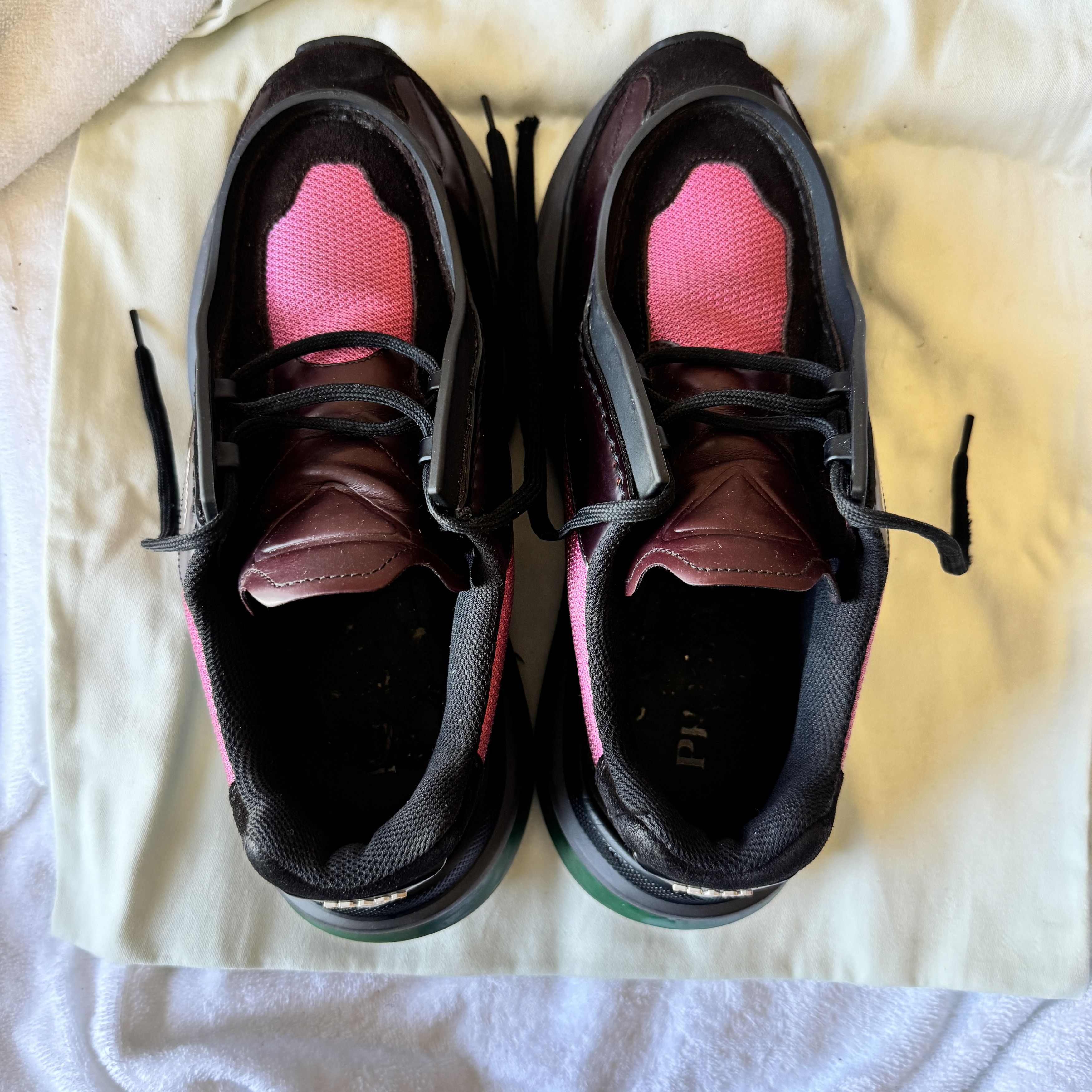 Prada PRADA Systeme Brushed Leather Sneakers very limited Size US 8 / EU 41 - 15 Thumbnail