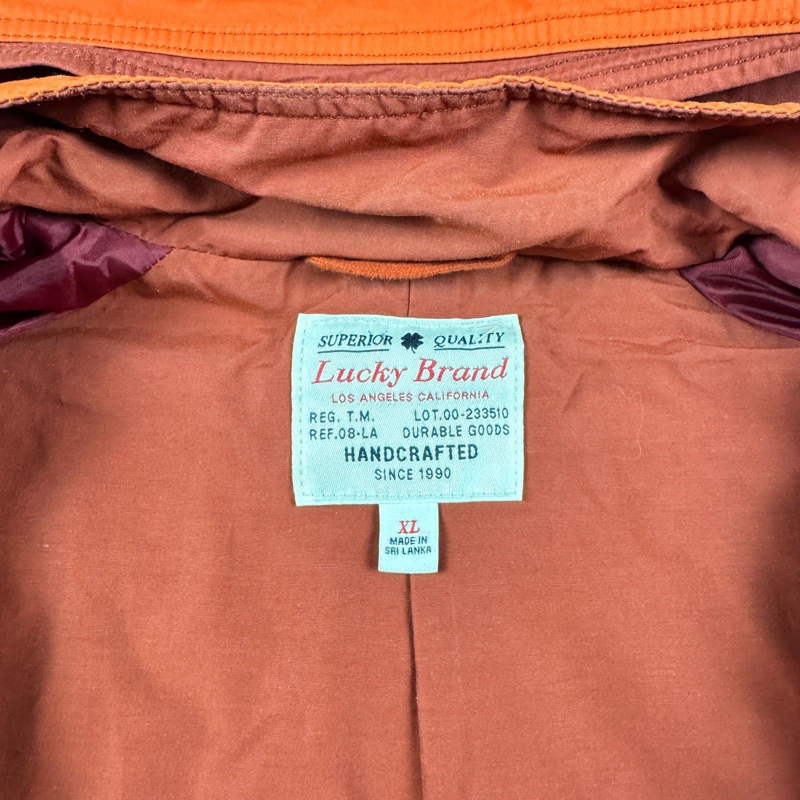Lucky Brand Lucky Brand XL Orange Canvas Workwear Hooded Parka Rust Size US XL / EU 56 / 4 - 6 Thumbnail