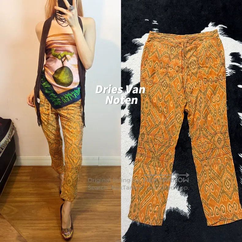 Dries Van Noten Dries Van Noten Silk Crop Pants Size 35" - 1 Thumbnail