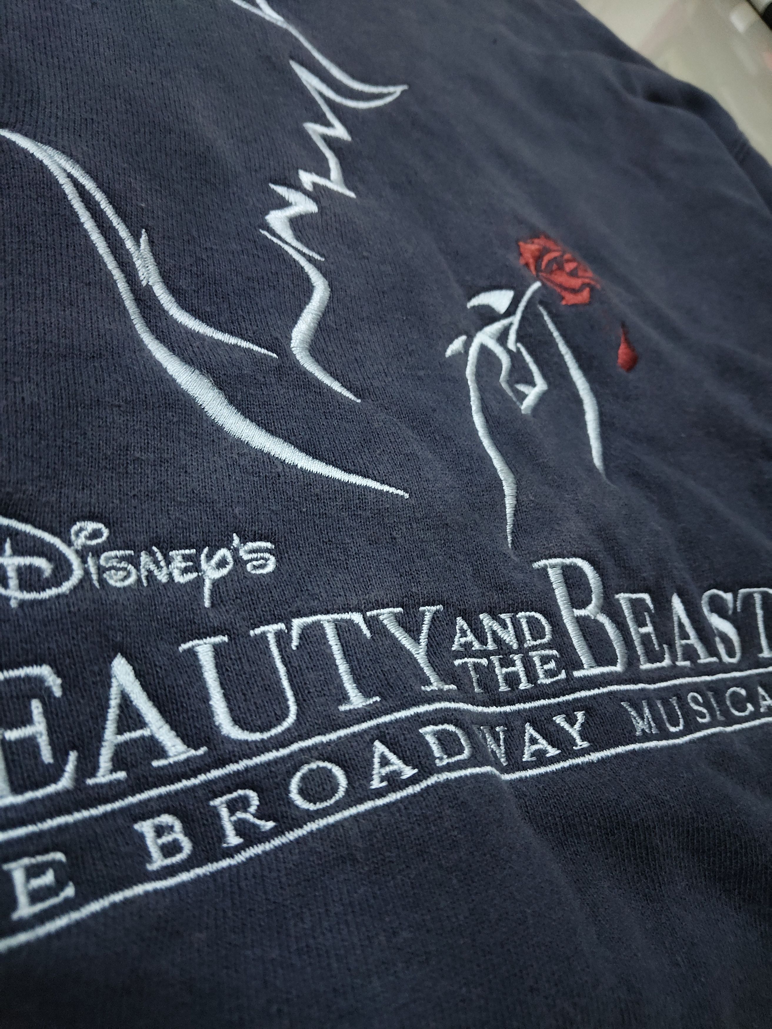 Vintage vintage 90s Movie Beauty and The Beast embroid sweatshirt Size US XL / EU 56 / 4 - 5 Thumbnail