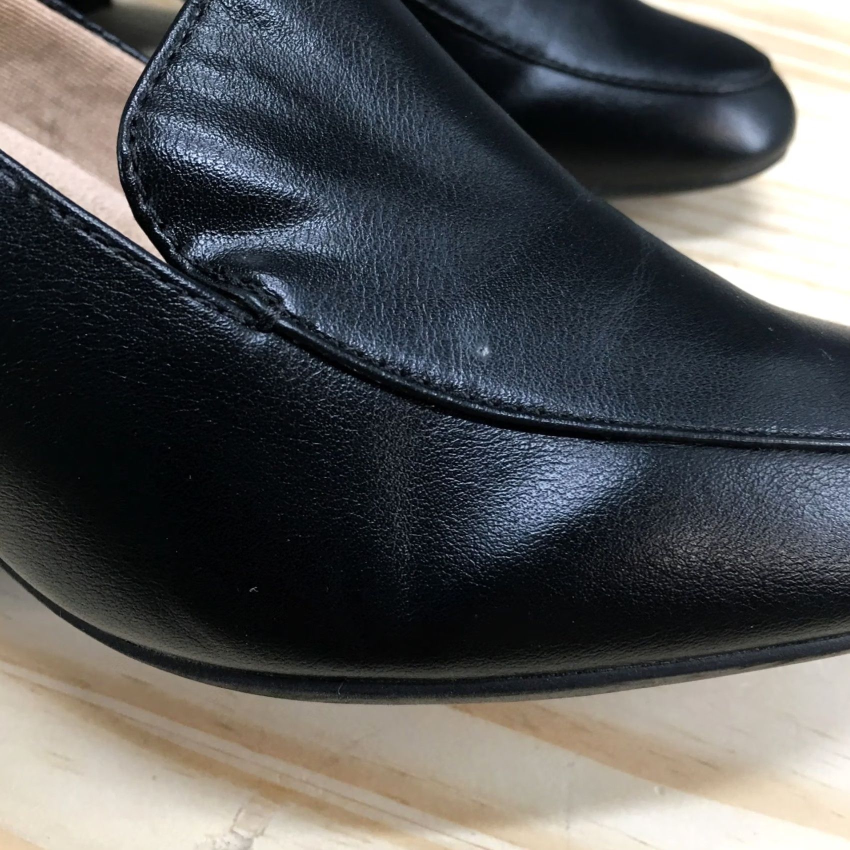 Vintage LifeStride Heels Women Black Trixie Pump Slip On Faux Leather Casual Mid Heel 9.5M Size US 10 / IT 40 - 5 Thumbnail