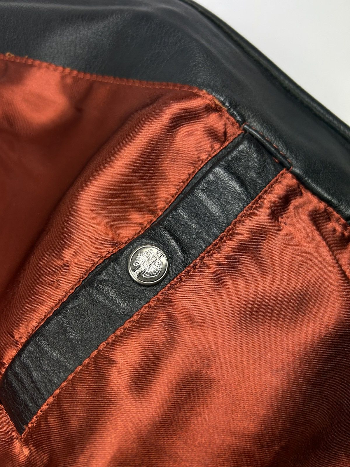 Avirex × Belstaff × Harley Davidson Womens vintage Harley Davidson Leather moto Jacket Racing Size S / US 4 / IT 40 - 16 Thumbnail