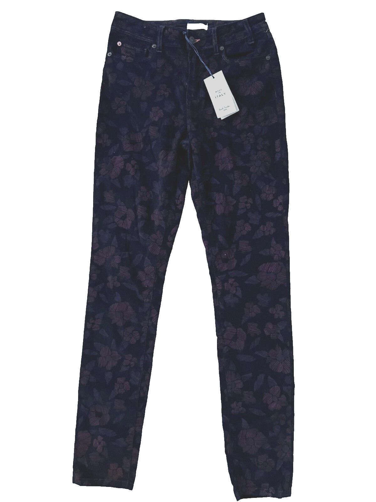 Paul Smith Paul Smith Floral Velvet Pant Black Multi ( 29 ) Size 29" - 1 Thumbnail