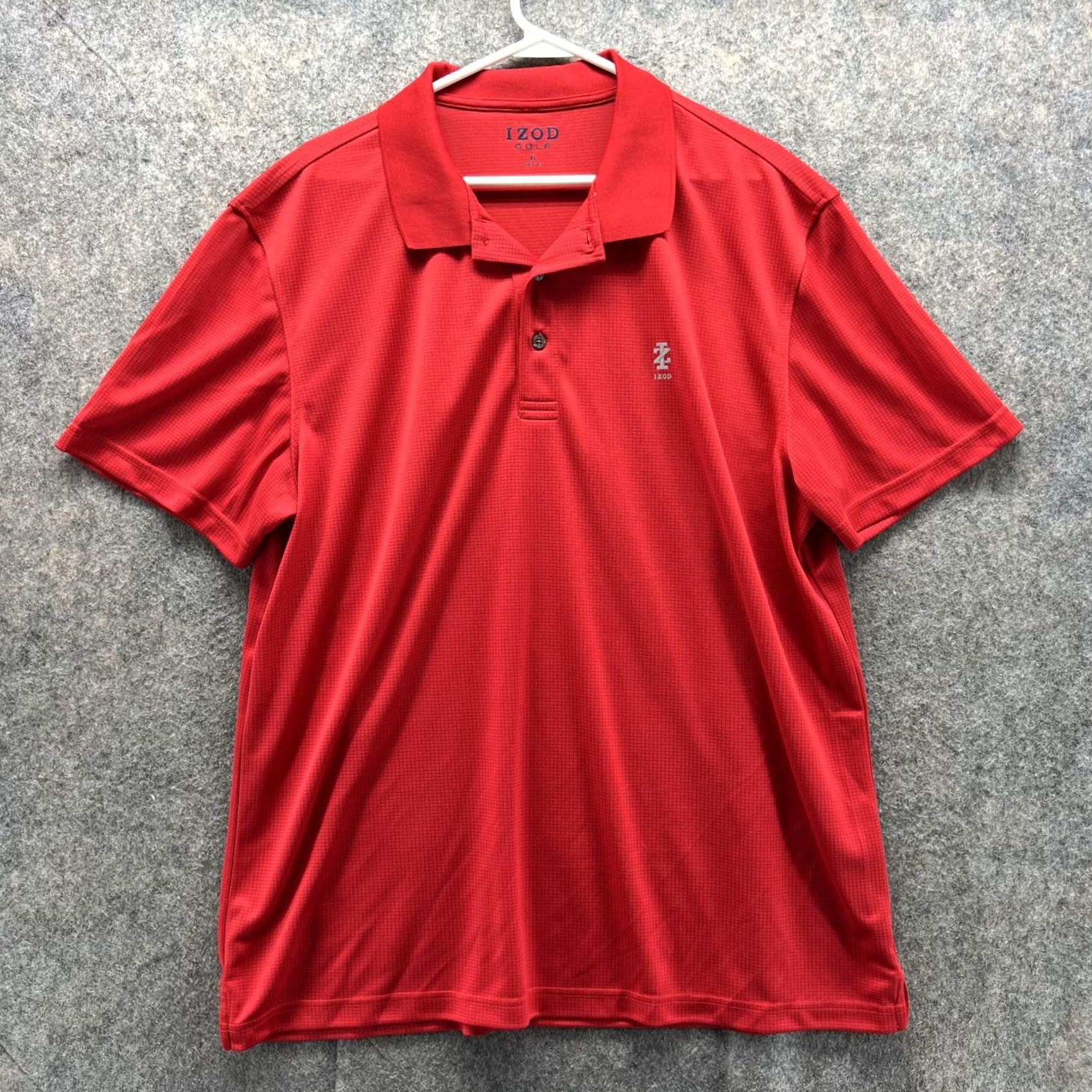 Izod VINTAGE IZOD Polo Shirt Mens XL Red Athletic Fit Golf Polyester Short Sleeve 46 Chest Size US XL / EU 56 / 4 - 2 Thumbnail