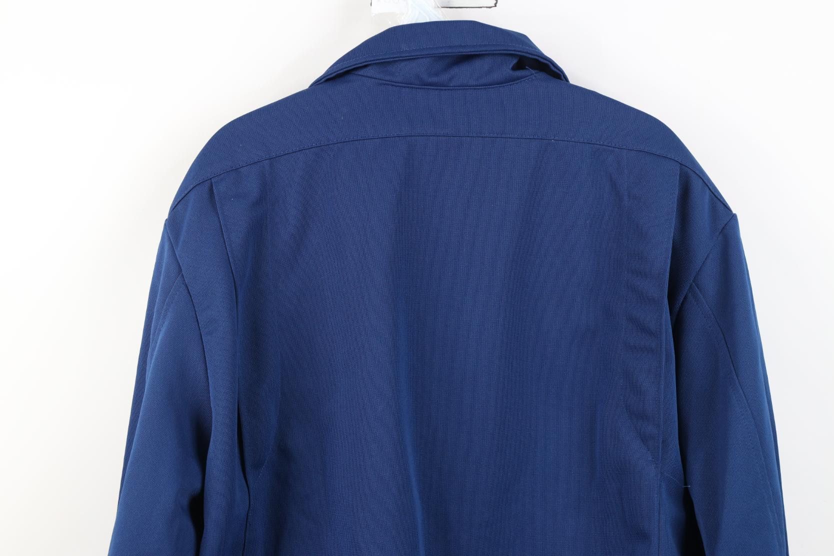 Vintage Vintage 70s Streetwear Back Knit Bomber Jacket Blue USA Size US XXL / EU 58 / 5 - 19 Thumbnail