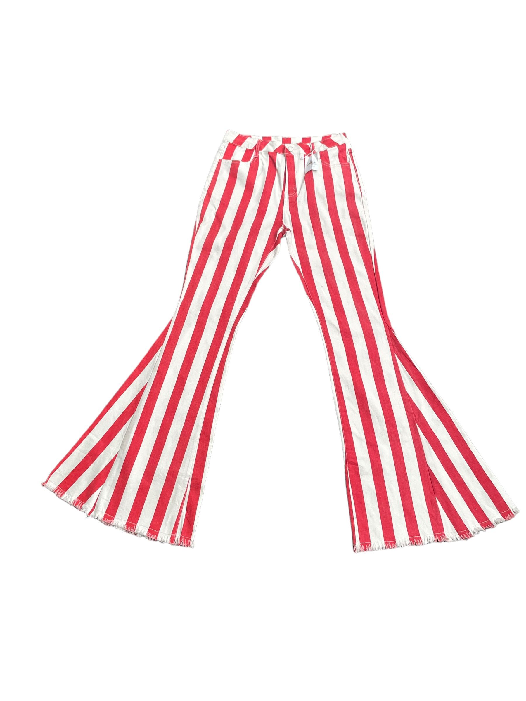 Other Wisteria Lane Los Angeles Wide Leg Stripes Denim Size 30" / US 8 / IT 44 - 1 Thumbnail