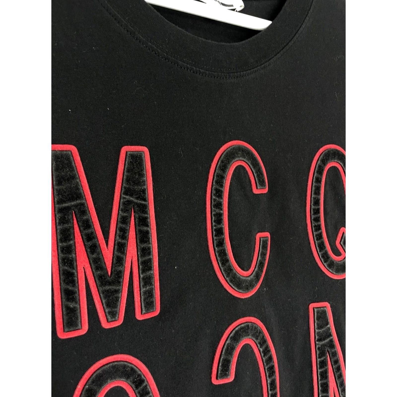 Alexander McQueen McQ Alexander McQueen Velvet Logo T-Shirt, Black, L, Men, Crew Neck, Cotton, Regular, All Seasons, Designer, Vintage: No Size US L / EU 52-54 / 3 - 5 Thumbnail