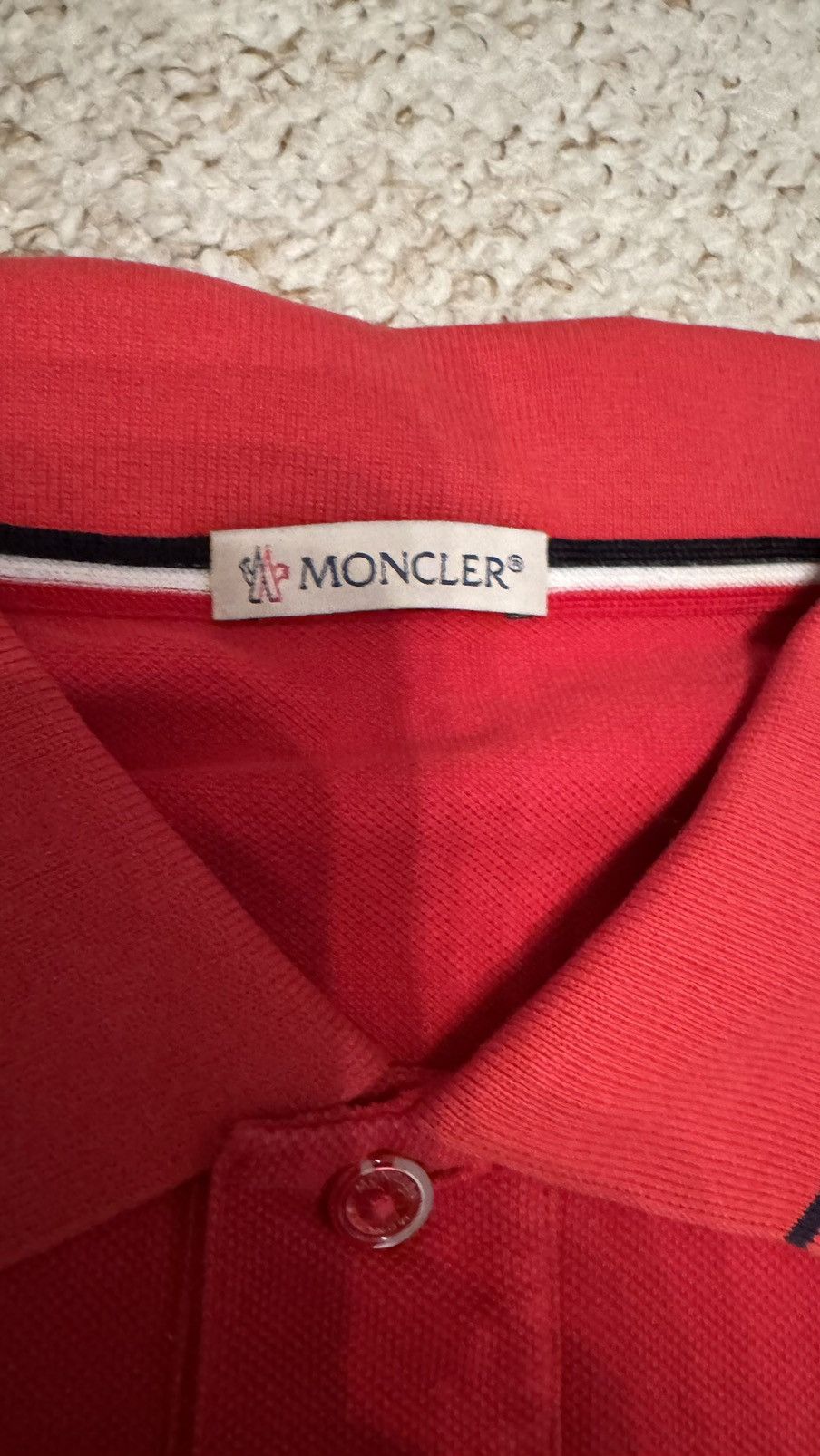 Moncler Moncler Polo Red Size US L / EU 52-54 / 3 - 3 Thumbnail