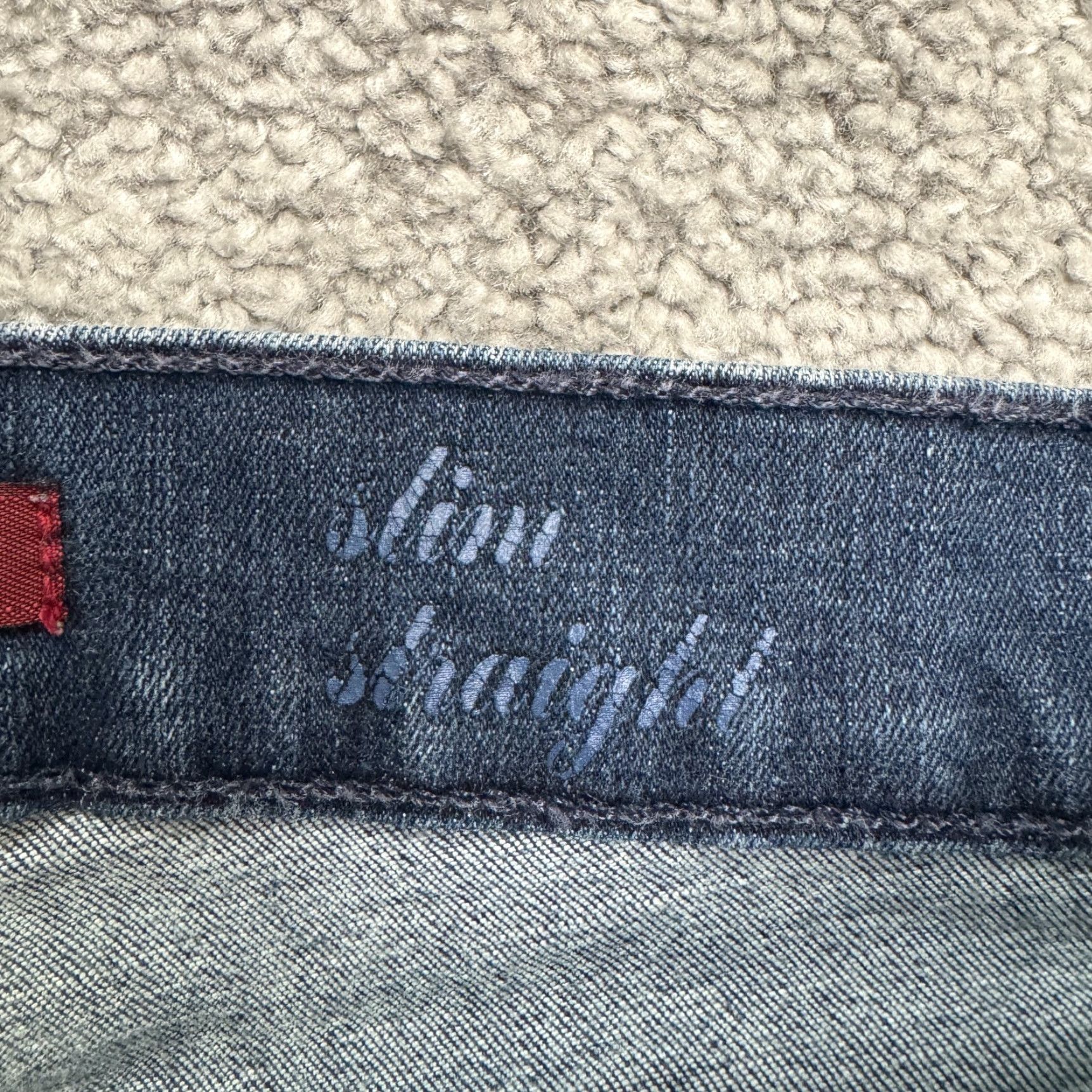 7 For All Mankind 7 For All Mankind Slim Straight Denim Jeans Womens 24 Blue Dark Wash Mid Rise Size 24" / US 00 / IT 34 - 7 Thumbnail