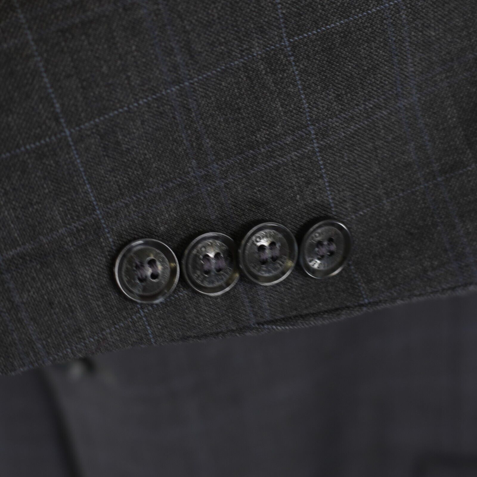 Tommy Hilfiger Tommy Hilfiger Wool Blend Gray W/ Blue Windowpane 2 Piece Su Size 46S - 7 Thumbnail