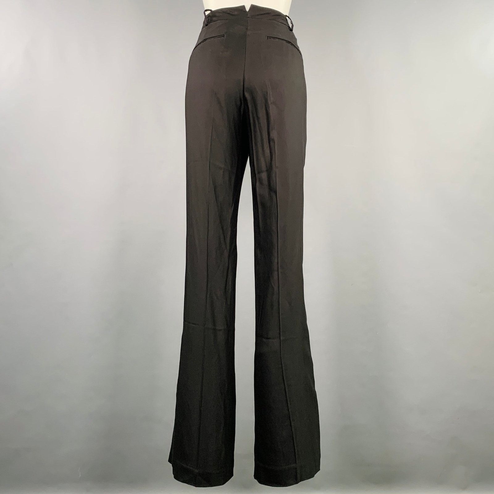 Rag & Bone Size 8 Donna Black Viscose Blend Straight Dress Pants Size 30" / US 8 / IT 44 - 2 Thumbnail