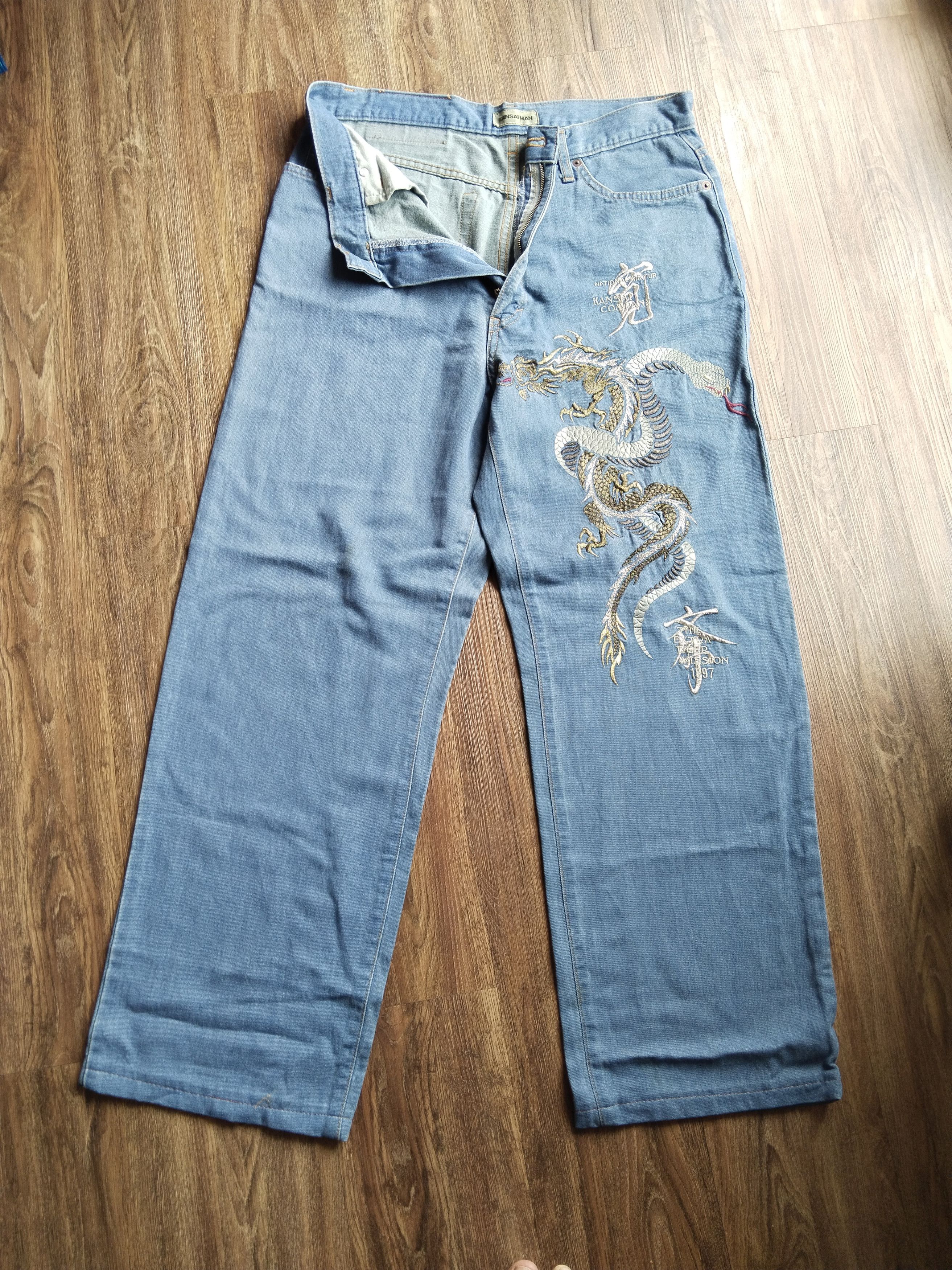 image of Kansai Yamamoto Vintage Kansai Man The Extra Tiger Mission 1897 Pants in Denim, Women's (Size 32)