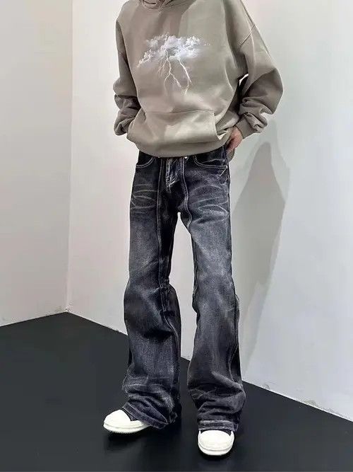 VIBE Washed Flared Denim Jeans Size US 32 / EU 48 - 2 Thumbnail