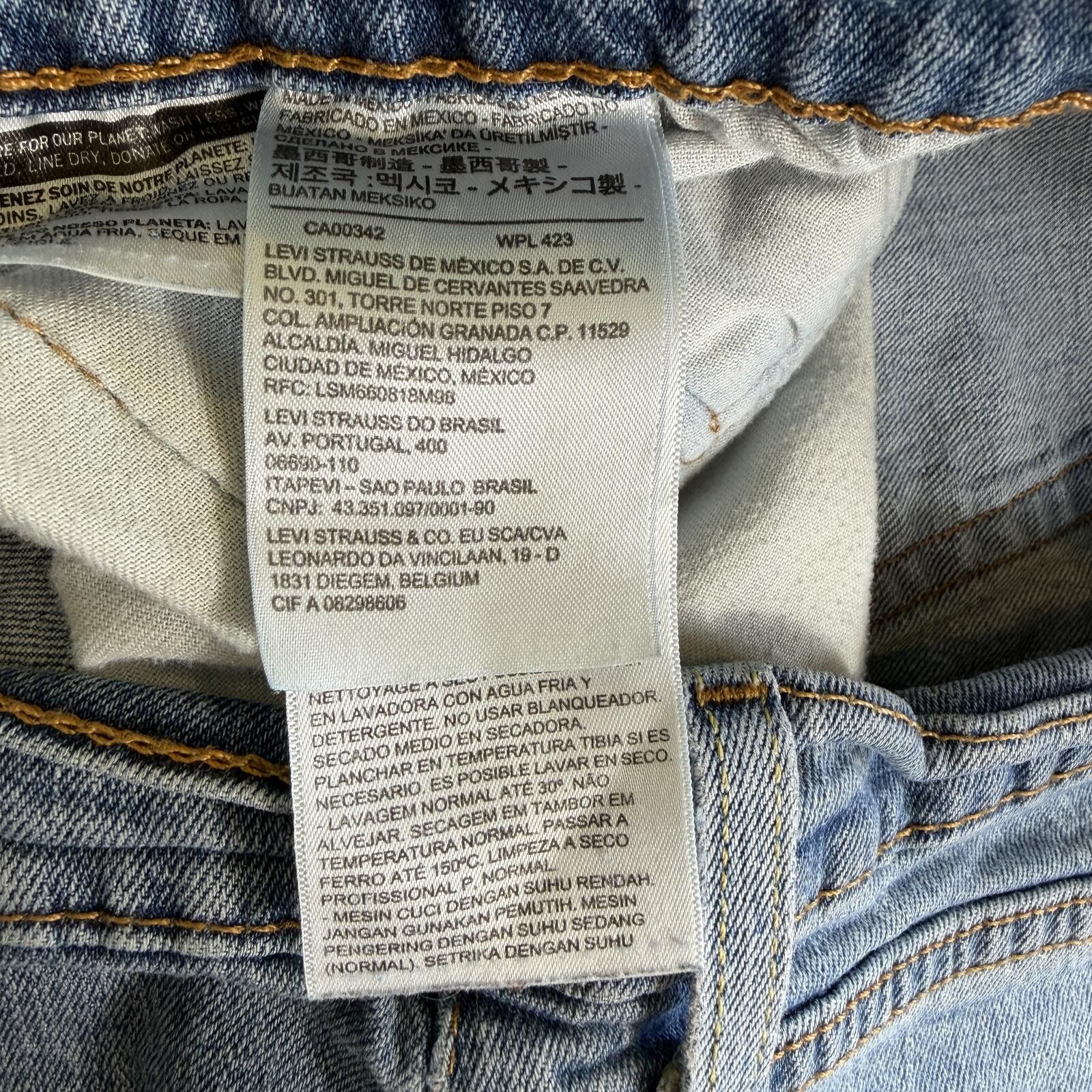 Levi's Levis 505 Regular Fit Light Wash Straight Jeans Mens 34x32 Size US 34 / EU 50 - 7 Thumbnail