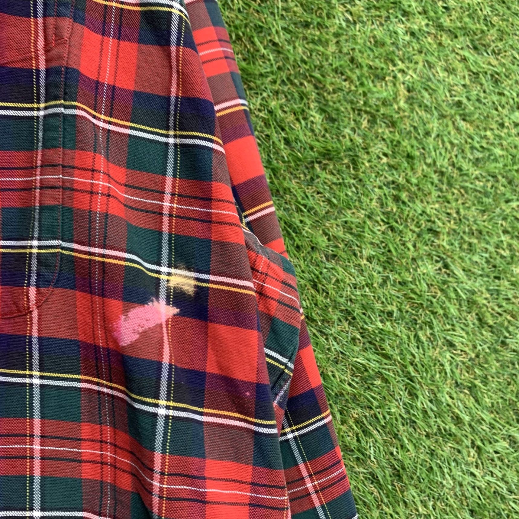 Ralph Lauren Ralph Lauren Big & Tall Shirt Mens Large Plaid Button-Down Cotton Red Green Casual Preppy Vintage Size US L / EU 52-54 / 3 - 3 Thumbnail