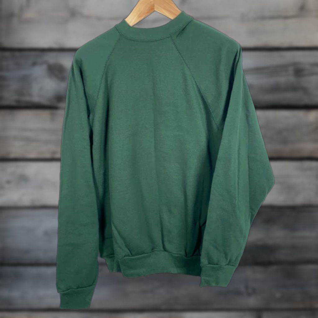 Tultex VINTAGE Tultex Sweatshirt Men’s XL Large Green Raglan Sleeves Solid Blank 90s Retro Crew Neck Pullover Adults Regular Size US L / EU 52-54 / 3 - 1 Thumbnail