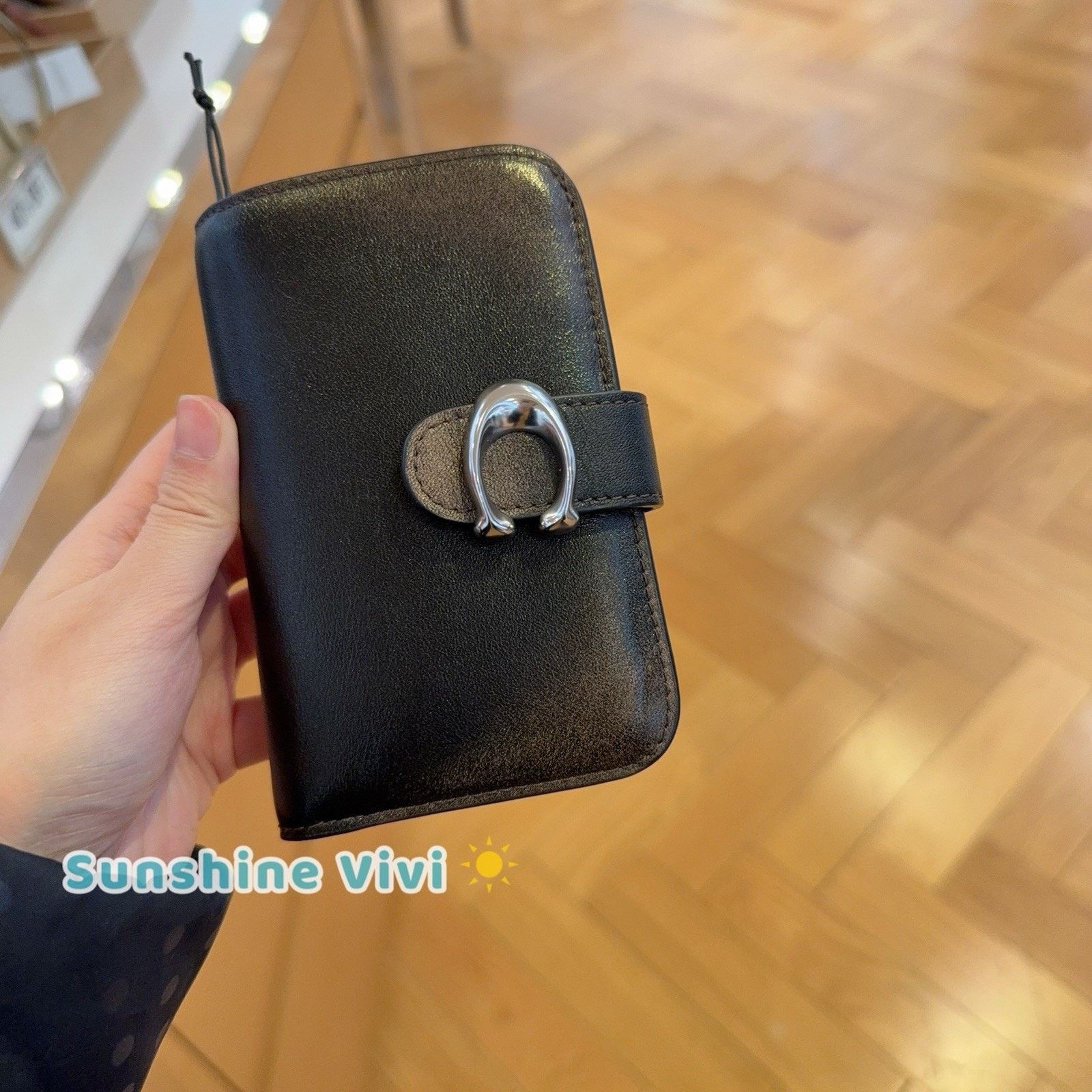 Coach NWT Coach Tabby Wallet Loved Leather CBF57 Black Brown Size ONE SIZE - 2 Thumbnail