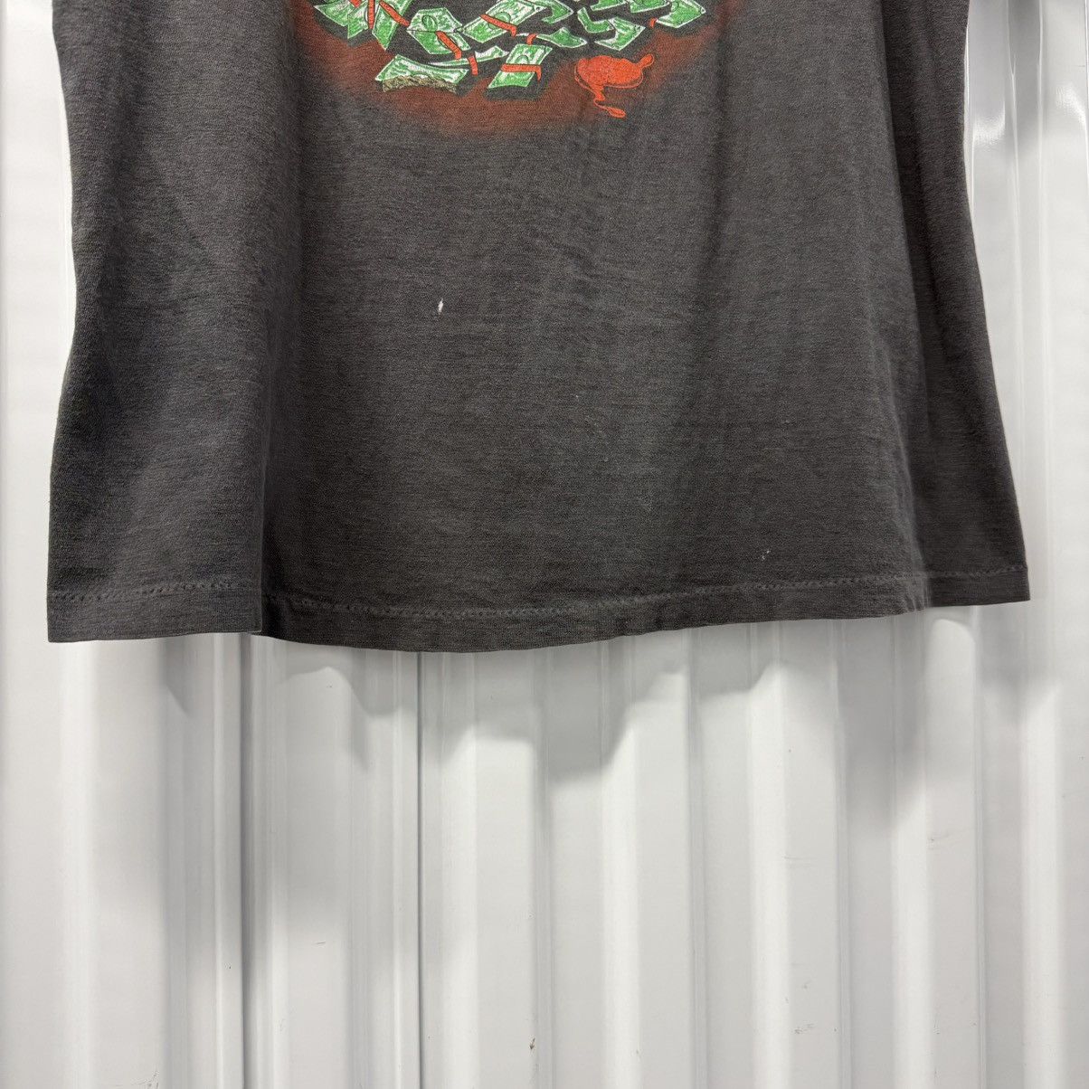 Band Tees × Iron Maiden × Vintage Vintage 90s Iron Maiden Sun Faded Black All Over Print Tee Size US XL / EU 56 / 4 - 11 Thumbnail