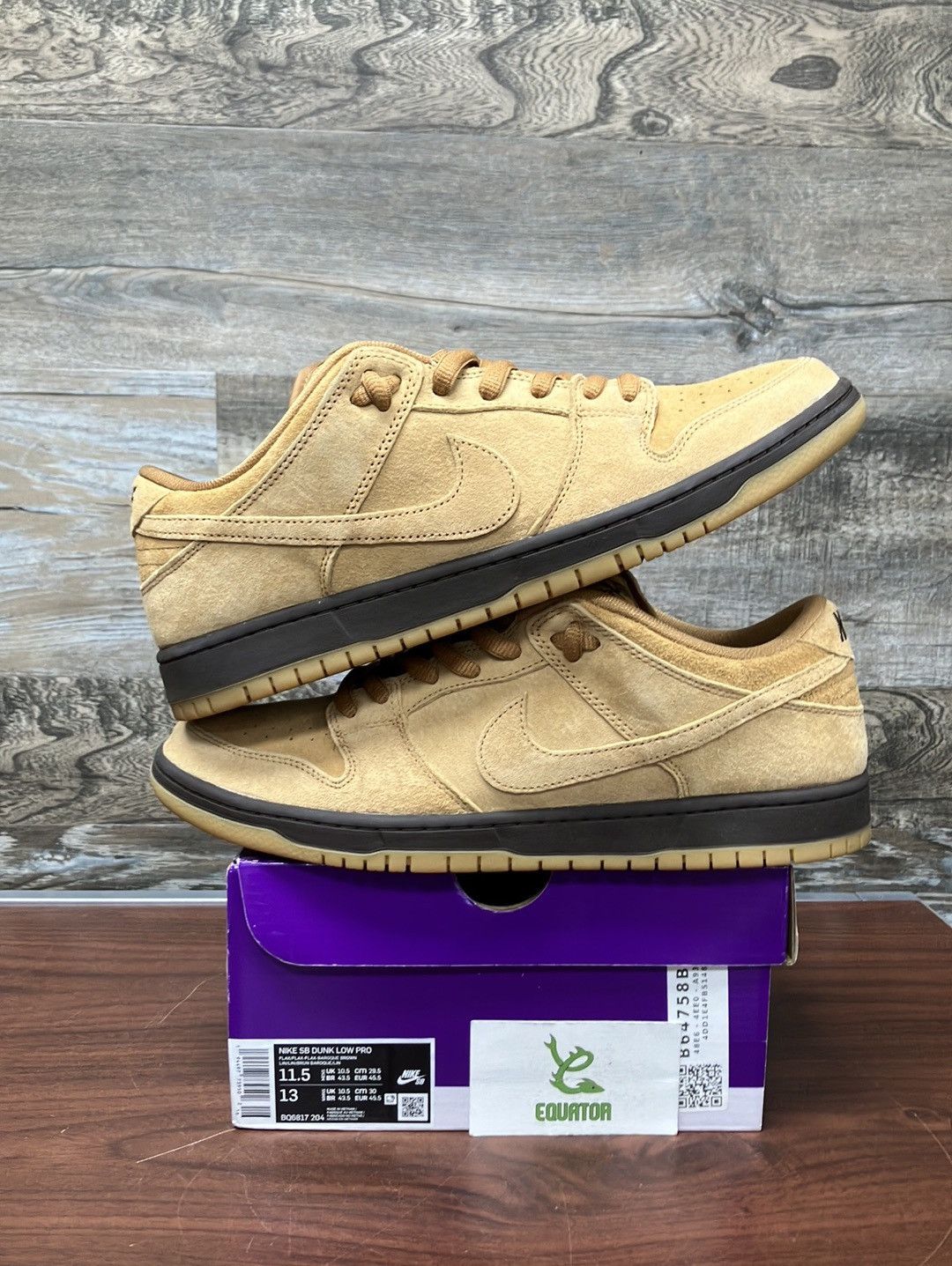 image of Nike Sb Dunk Low Wheat Size 11.5 Shoes in Wheat Gold, Men's