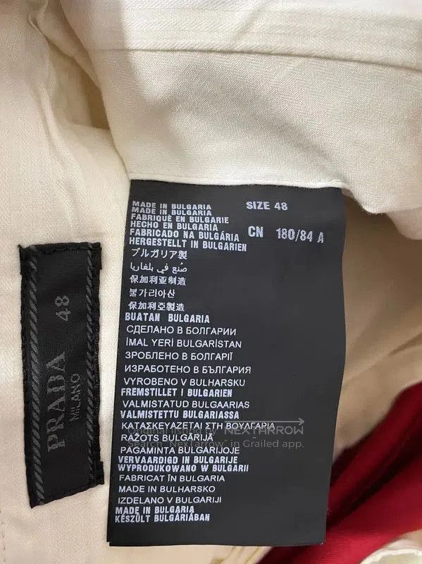 Prada Prada Men's Casual Red Cotton Pants. Size US 27 - 4 Thumbnail