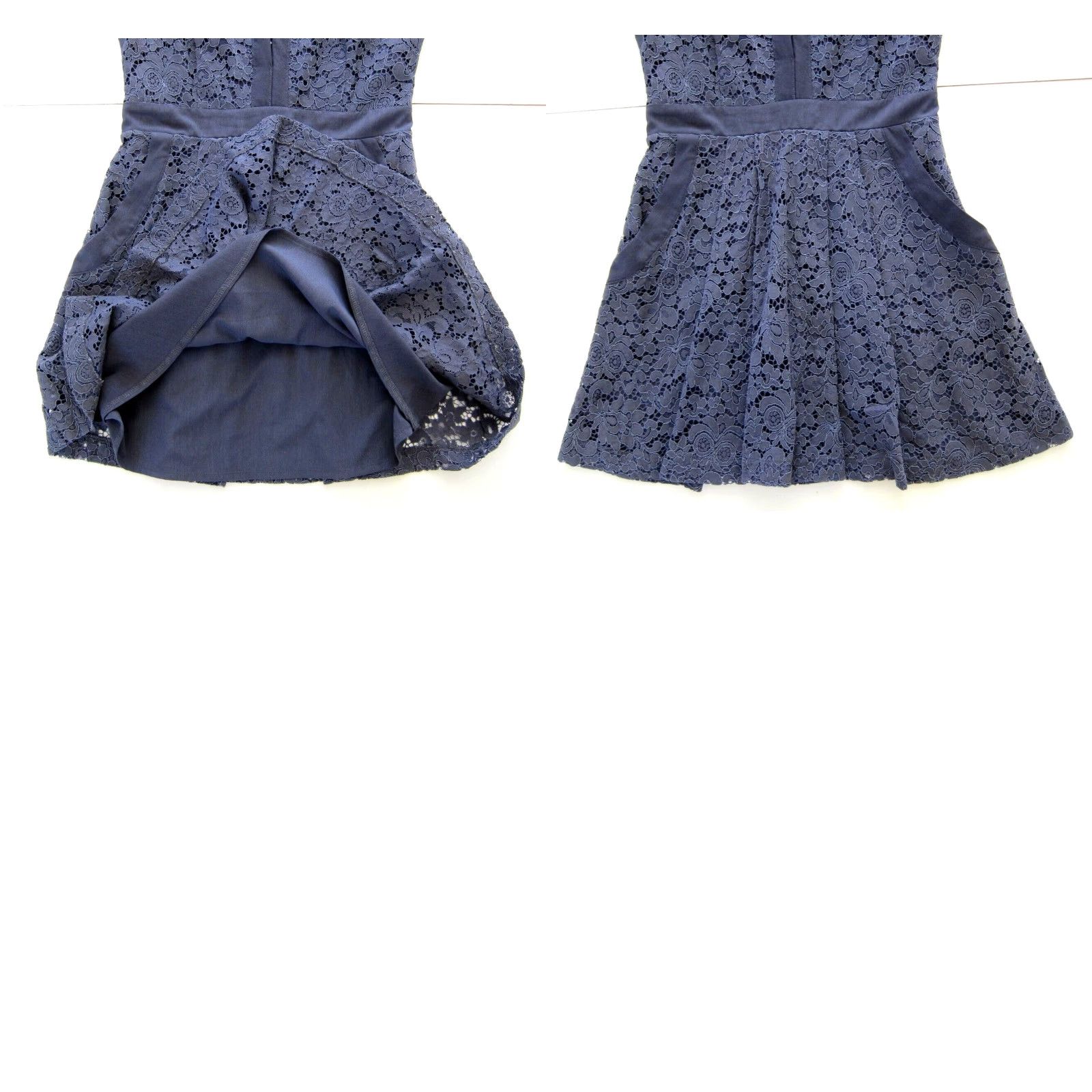Free People Free People Dress Blue Embroidered Floral Sleeveless Pocket Fit Flare Tank XS Size XS / US 0-2 / IT 36-38 - 8 Thumbnail