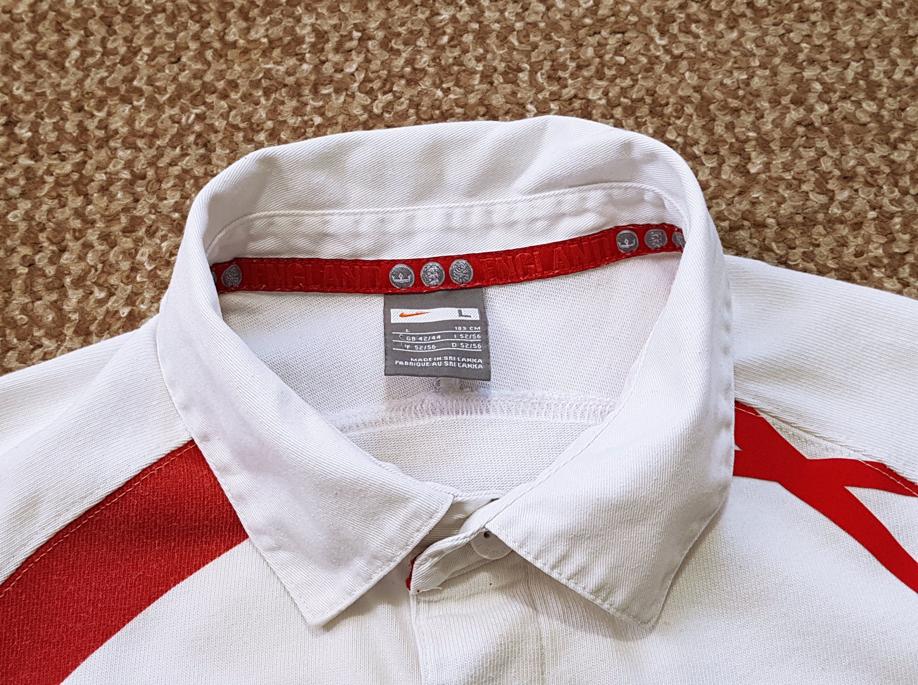 Nike Nike Vintage England O2 Team Rugby Polo Shirt Jersey sz L Size US L / EU 52-54 / 3 - 8 Thumbnail