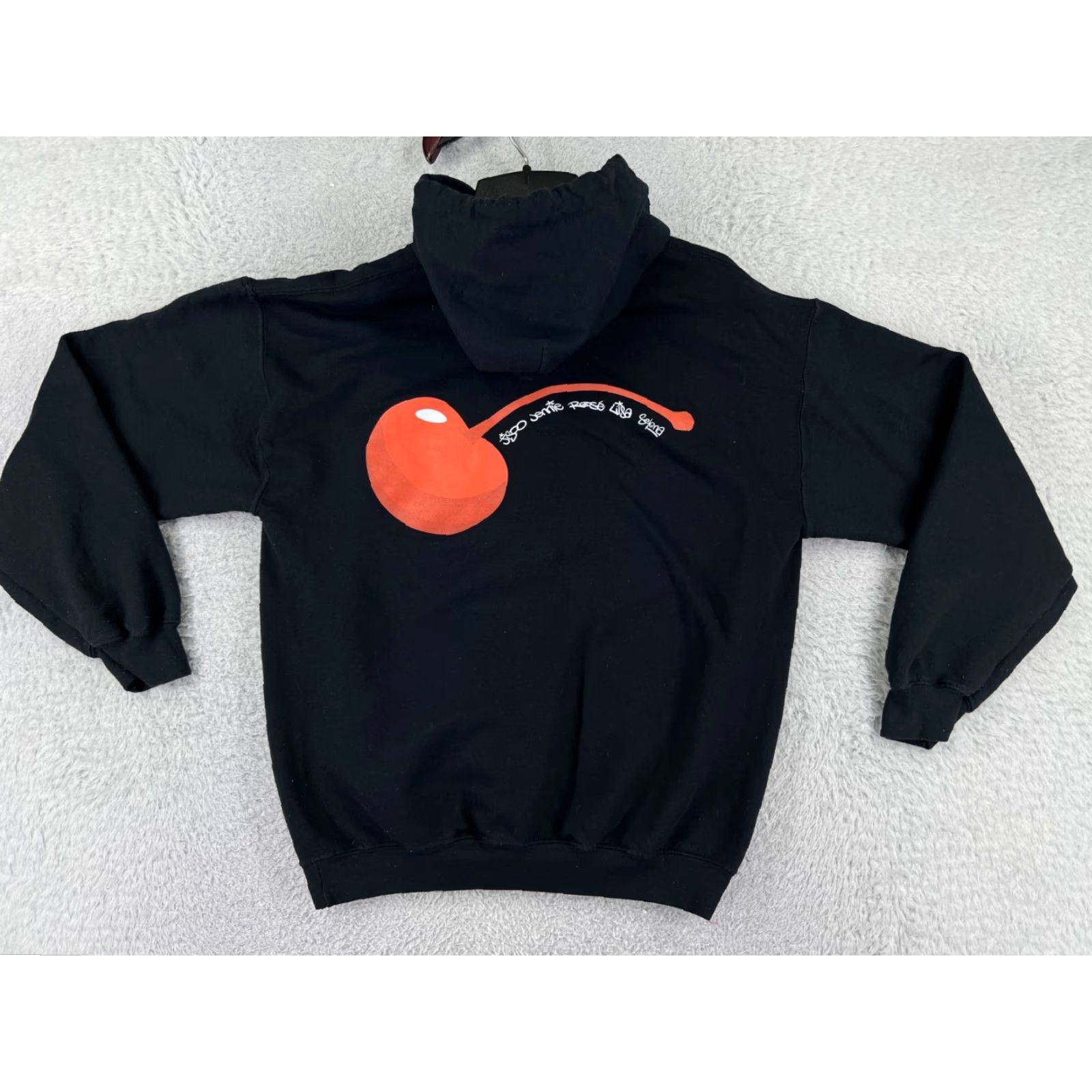 Vintage Black Pink Womens Hoodie Pullover 2020s KPop Music Logo Solid Long Sleeve Cotton Black Medium Size M / US 6-8 / IT 42-44 - 2 Thumbnail