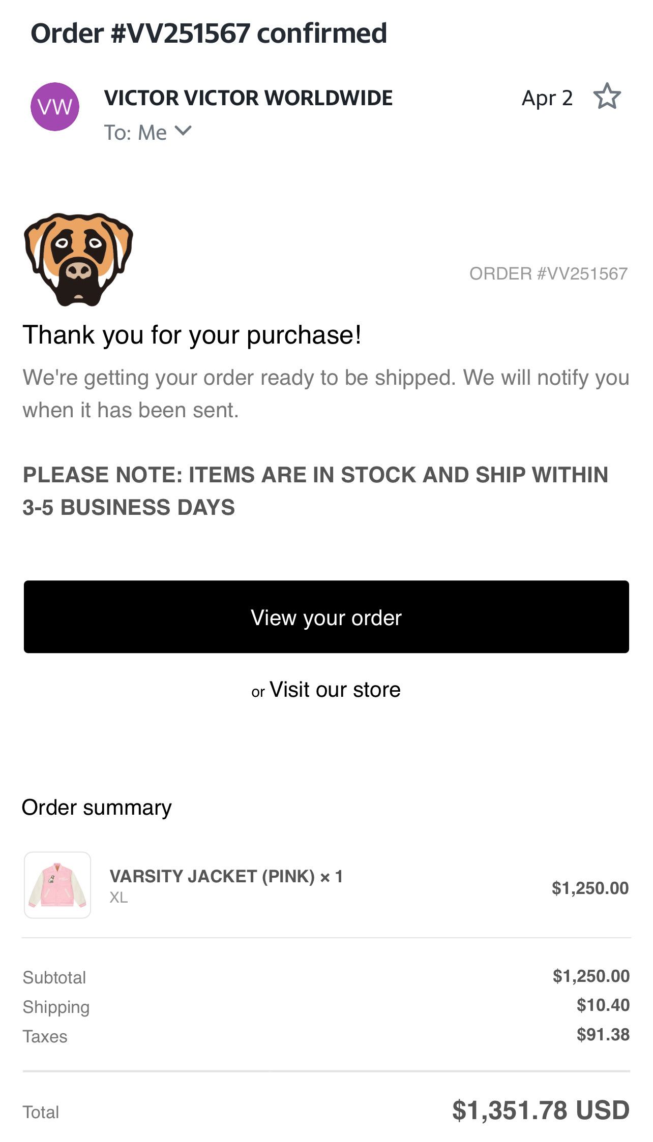 Human Made Human Made x Victor Victor Varsity Jacket XL NEW Size US XL / EU 56 / 4 - 6 Thumbnail