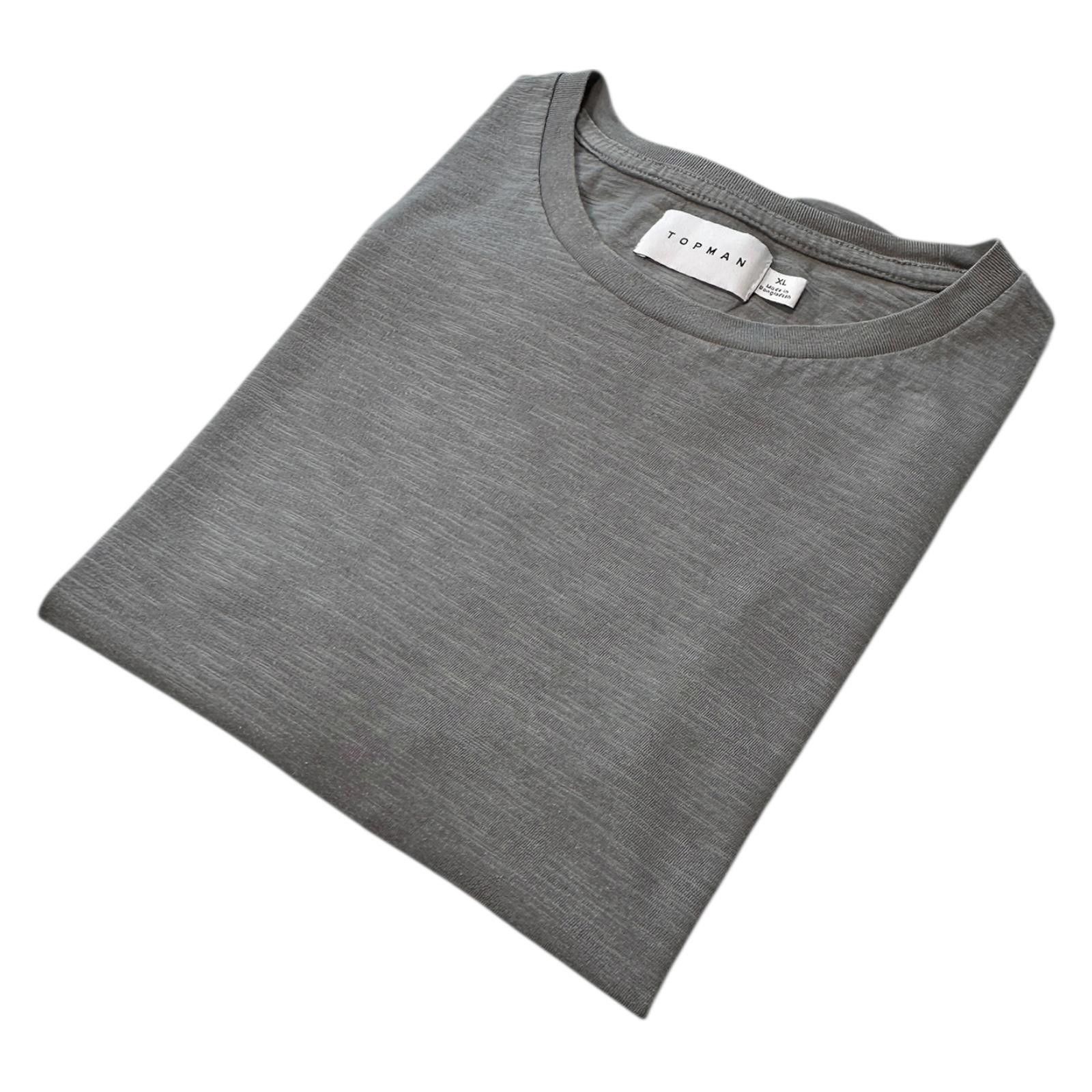 Topman TopMan T-Shirt Men's UK Size XL Grey Short Sleeve Crew Neck Size US XL / EU 56 / 4 - 1 Thumbnail
