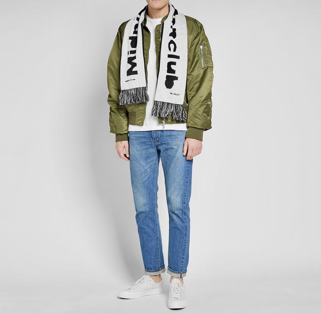 Midnight Studios New Midnight Studios MA-1 Bomber Detachable Logo Scarf 3 L Size US L / EU 52-54 / 3 - 5 Thumbnail