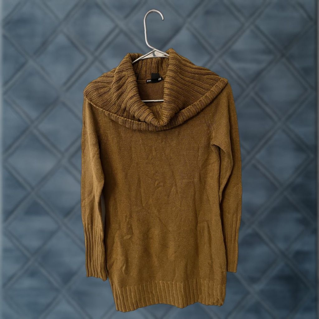 H&M H&M Basics Women's Sweater Turtleneck Knit Long Sleeve Brown S Solid Pullover Women Size S / US 4 / IT 40 - 1 Thumbnail