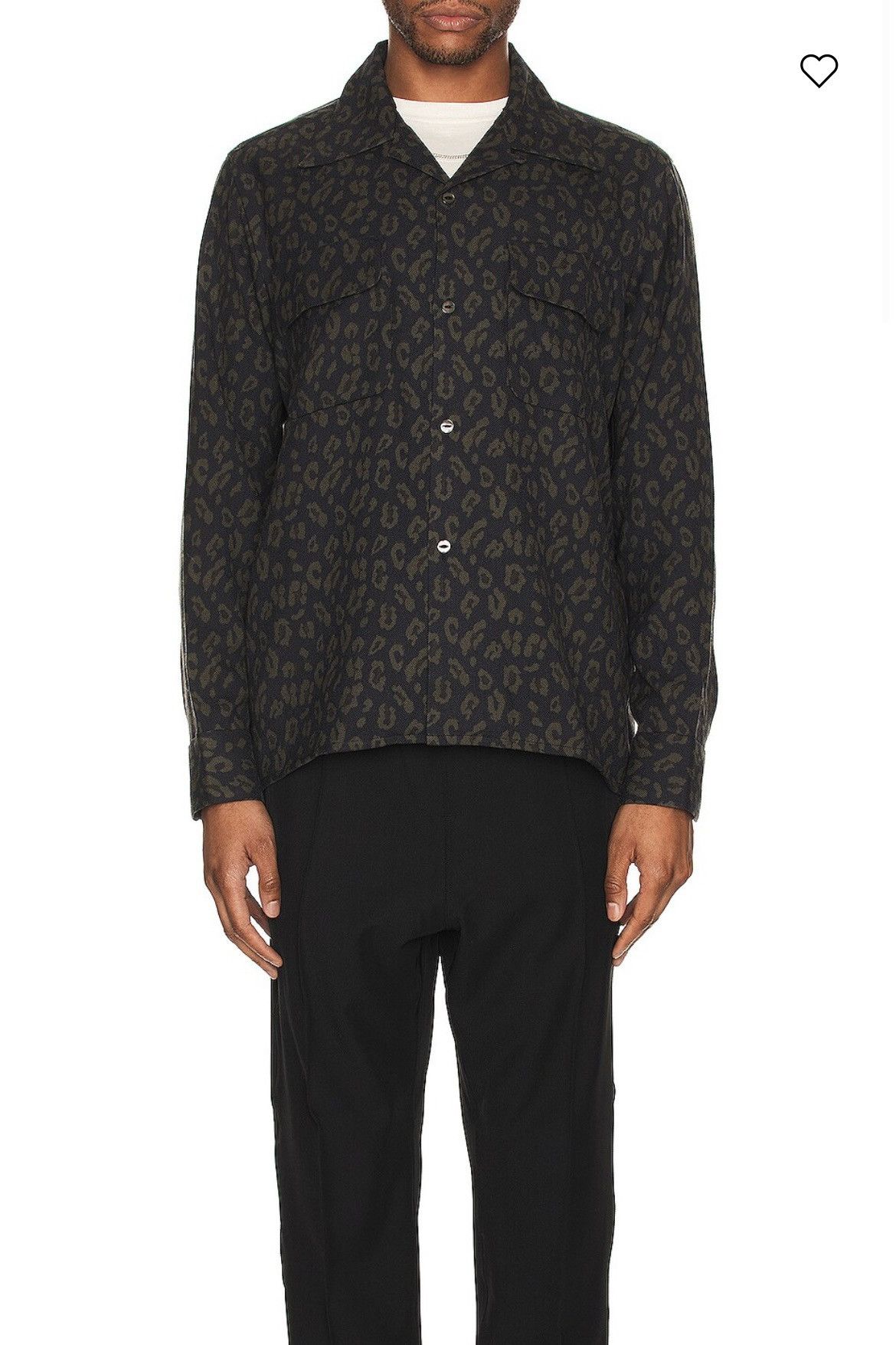 Needles NEEDLES ‘CLASSIC SHIRT’ - WOOL LEOPARD PRINT Size US L / EU 52-54 / 3 - 6 Thumbnail