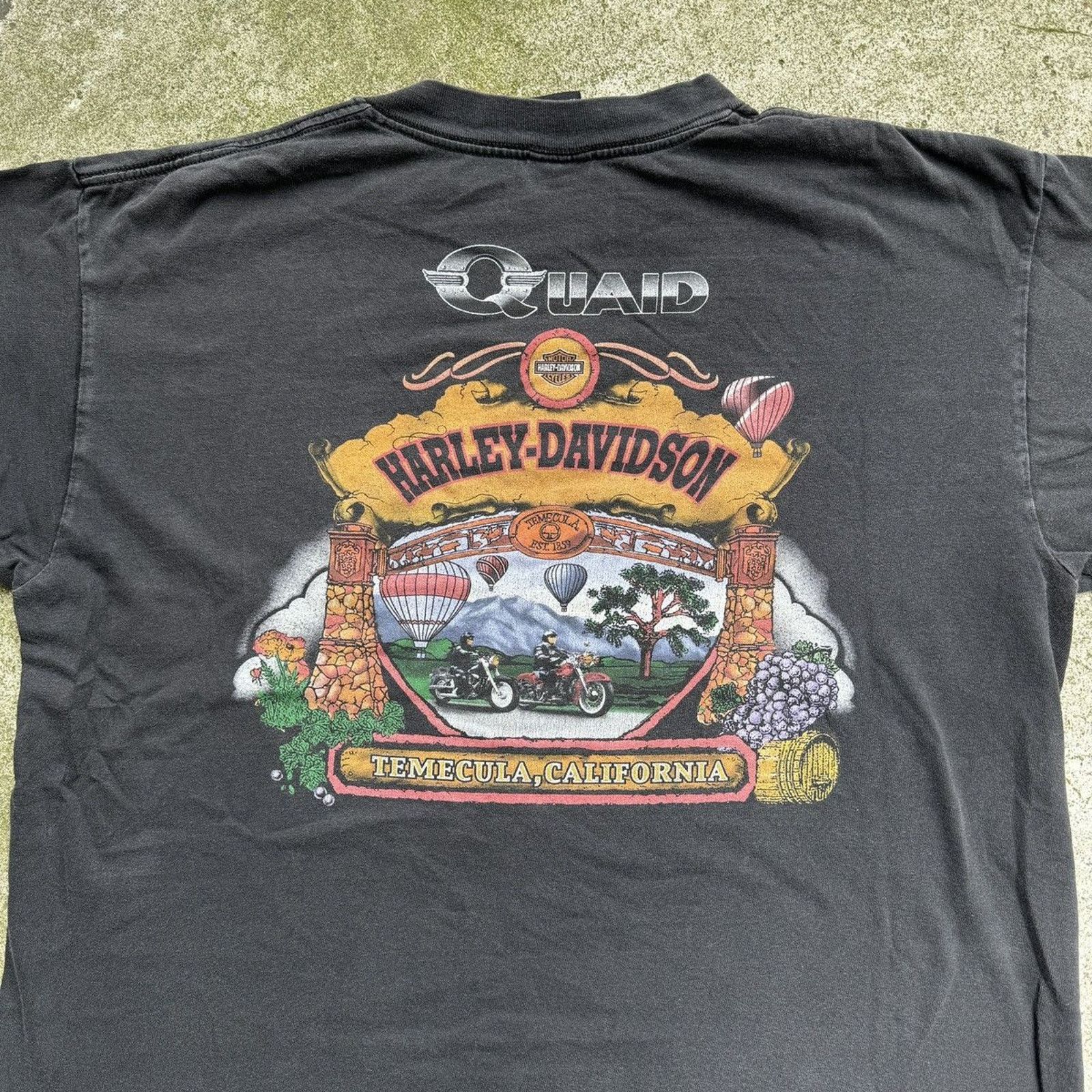 Harley Davidson Harley Thrashed Faded Distressed Shirt ERD Grunge Biker WCC Size US L / EU 52-54 / 3 - 5 Thumbnail