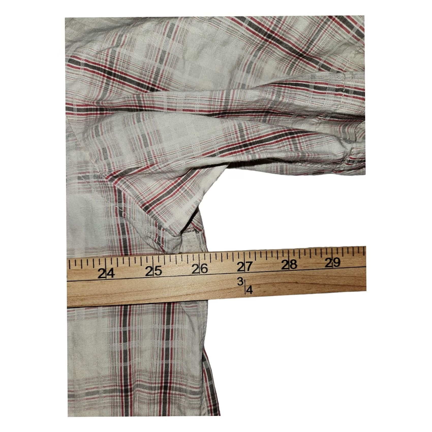 Vintage Columbia Button Shirt Short Sleeve Men's XXL Cream Red Plaid Casual Outdoors Size US XXL / EU 58 / 5 - 3 Thumbnail