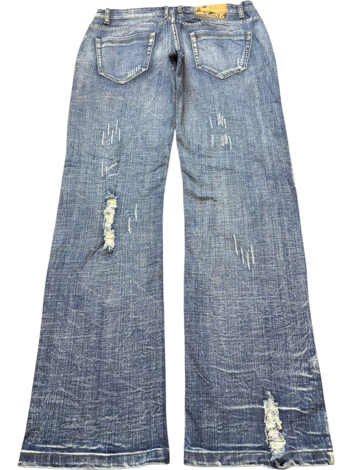 Edwin Vintage Japanese Brand Faded Wash Distressed Jeans Size 31" - 2 Thumbnail