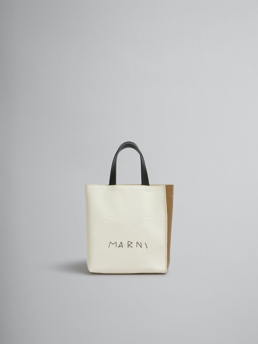 Marni o1w1db11125 Size :OS/Museo Soft Mini Bag in White/Brown Size ONE SIZE - 1 Thumbnail